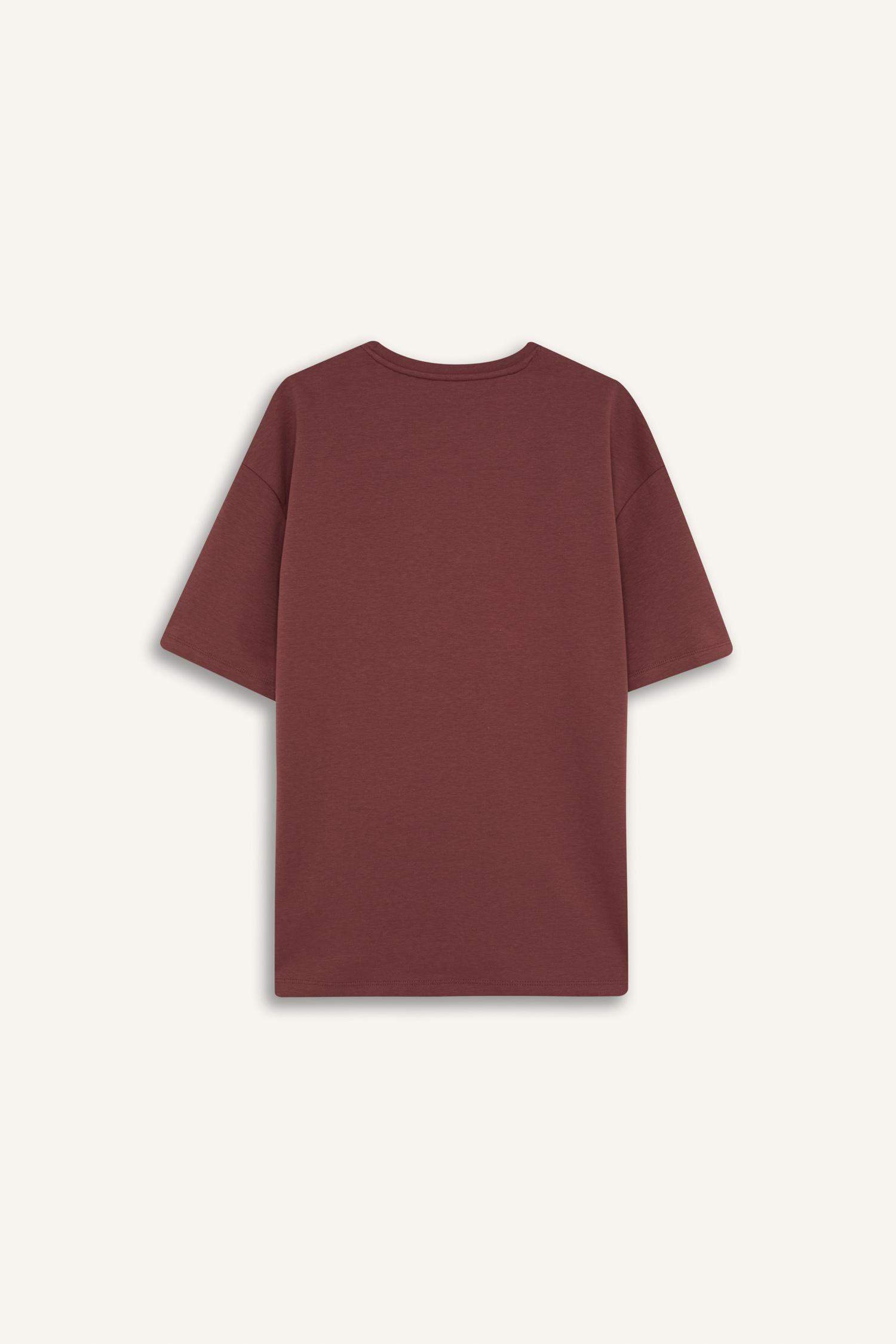 T-Shirt Oversize Basique à Col rond et manches courtes