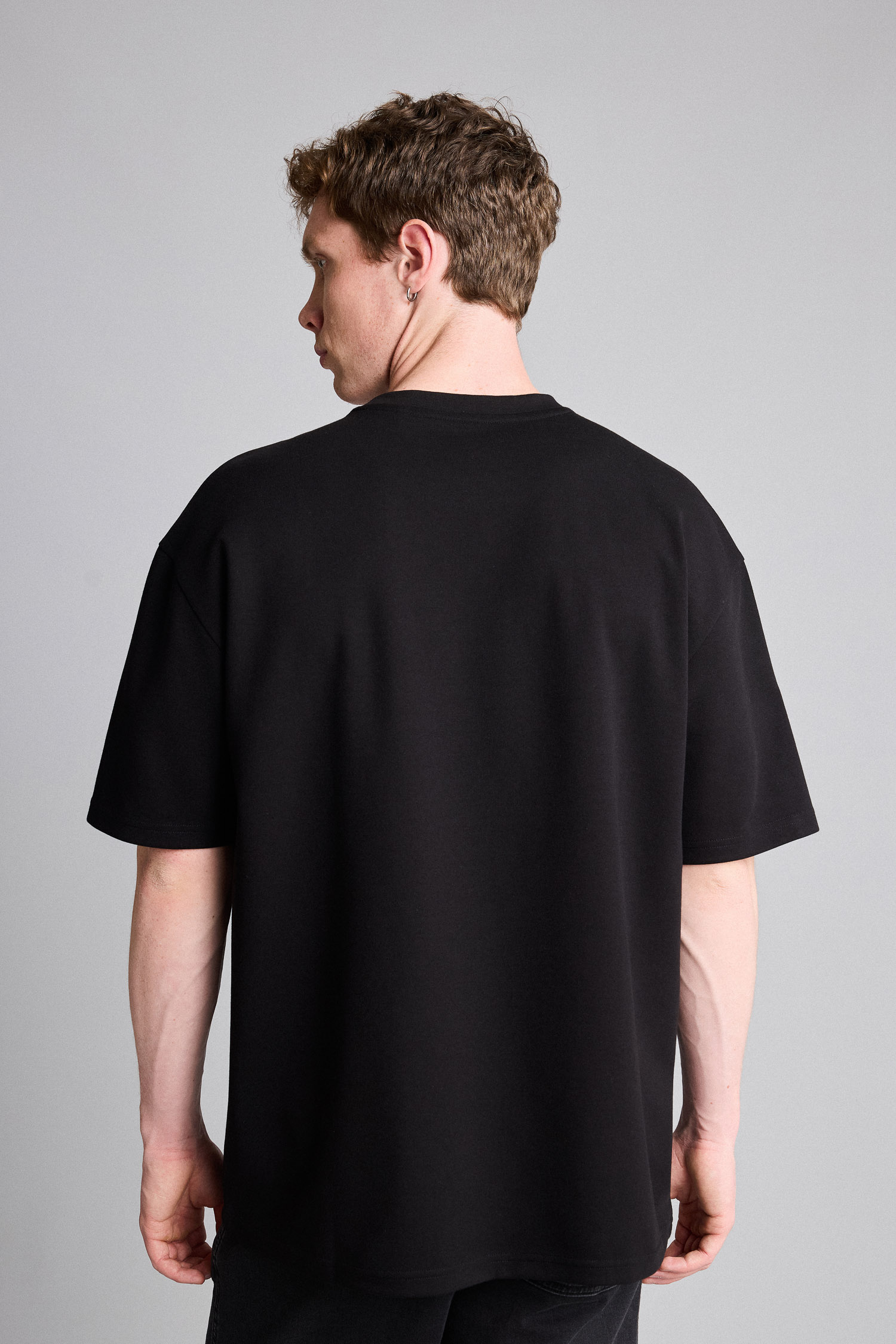 DeFacto Kırışmaz Oversize Pamuklu Tişört görsel 5