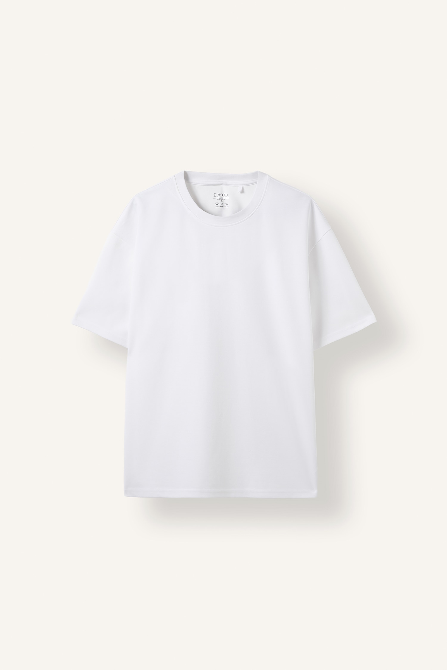 DeFacto Kırışmaz Oversize Pamuklu Tişört görsel 6