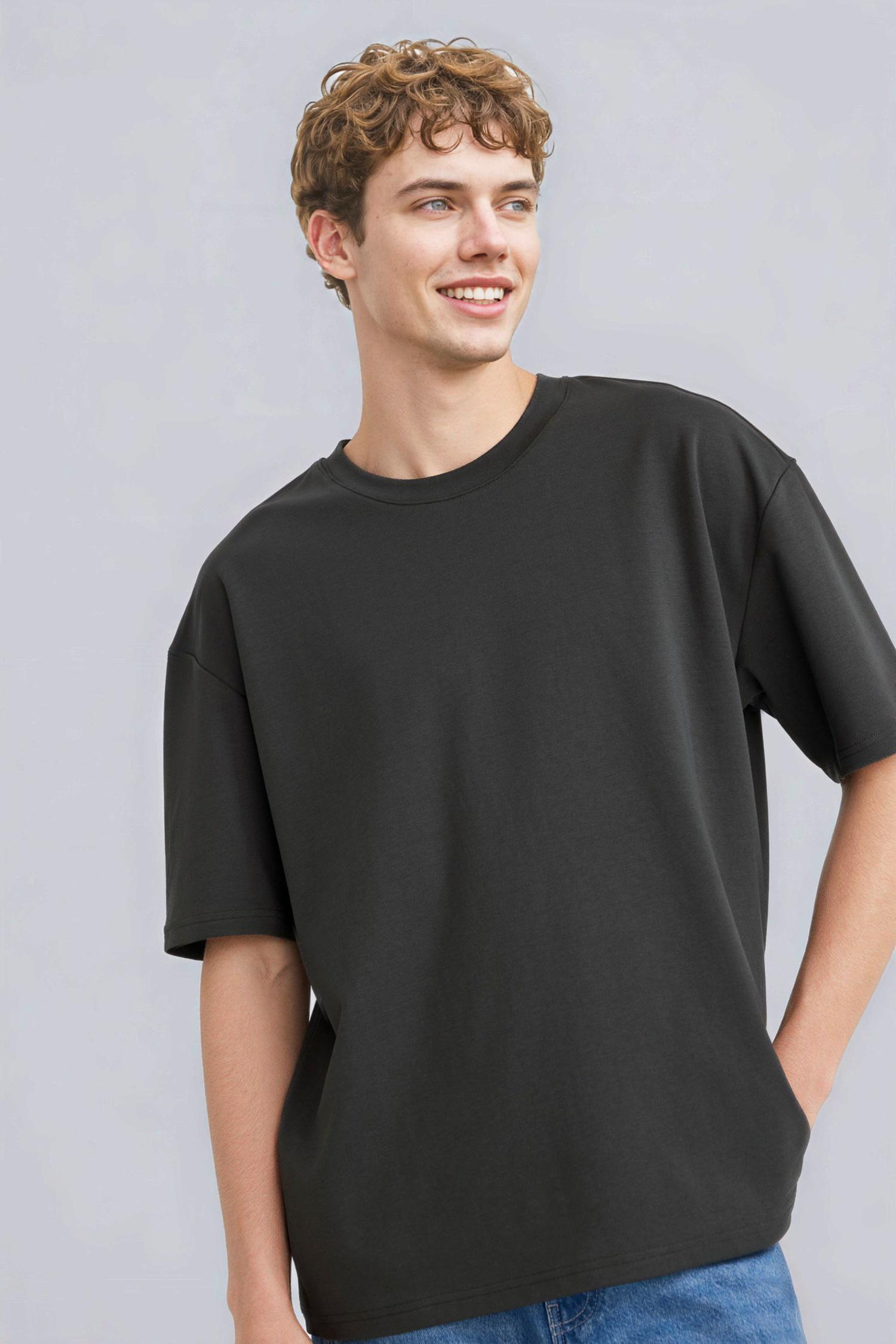 DeFacto Kırışmaz Oversize Pamuklu Tişört görsel 5