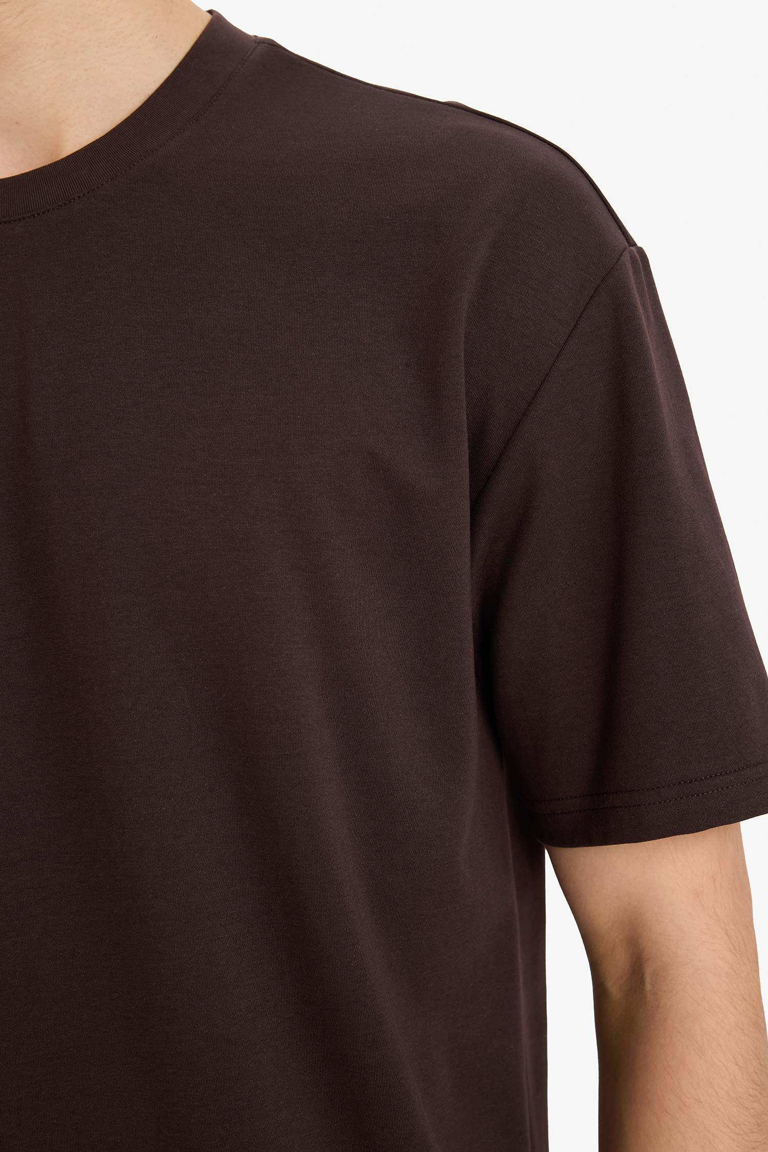 DeFacto Kırışmaz Oversize Pamuklu Tişört görsel 5