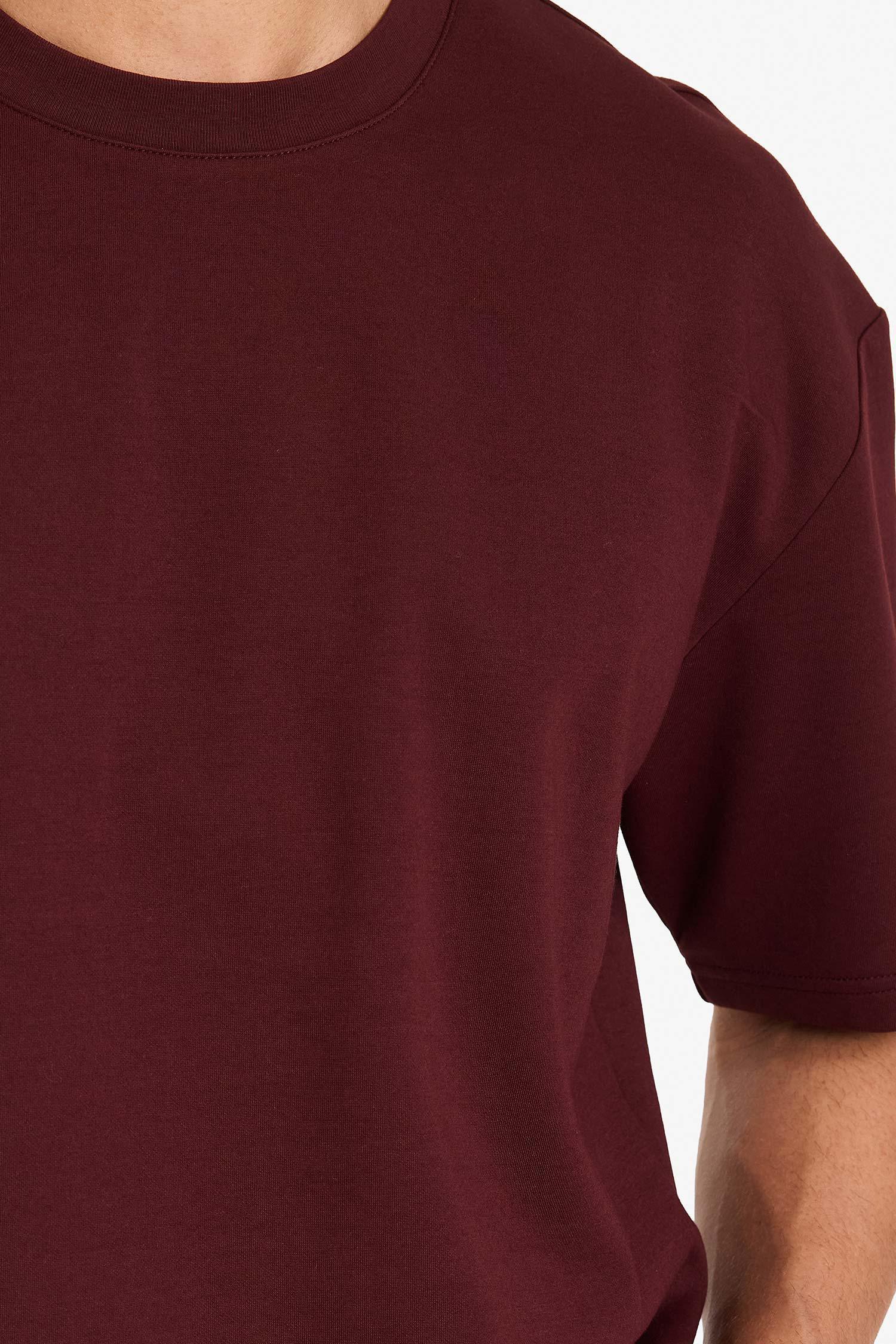 DeFacto Kırışmaz Oversize Pamuklu Tişört görsel 5
