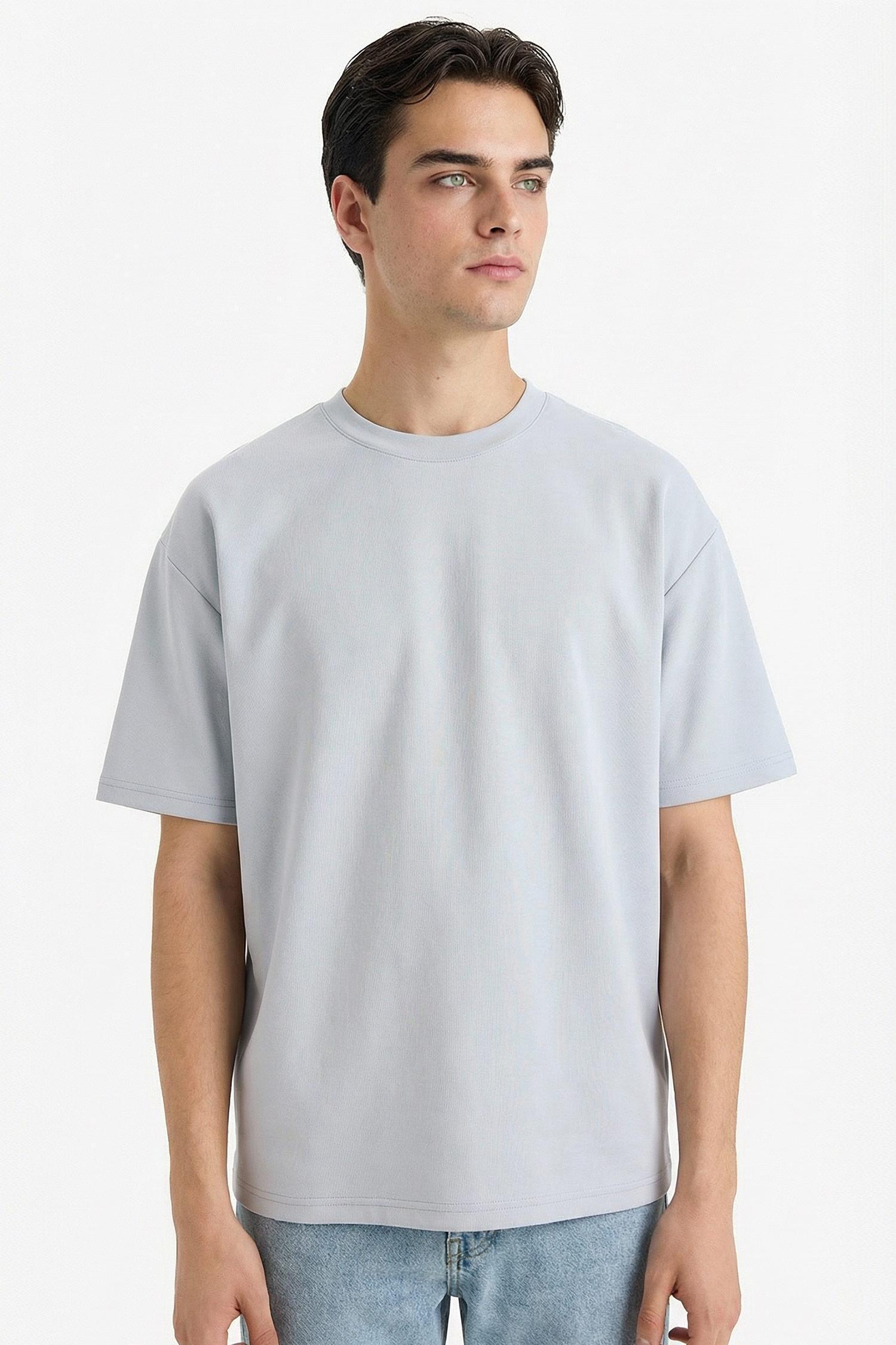 DeFacto Kırışmaz Oversize Pamuklu Tişört görsel 4