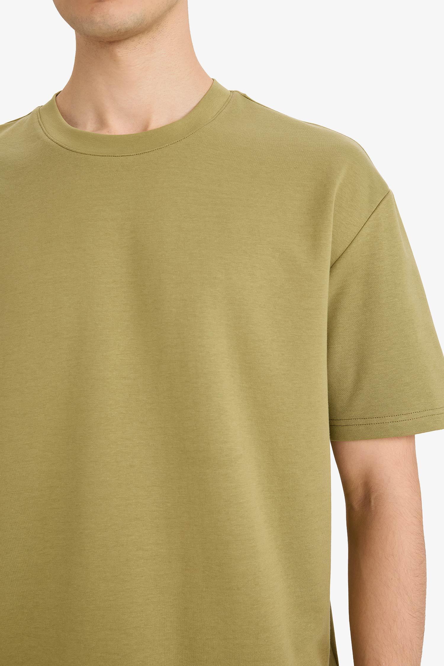 DeFacto Kırışmaz Oversize Pamuklu Tişört görsel 5
