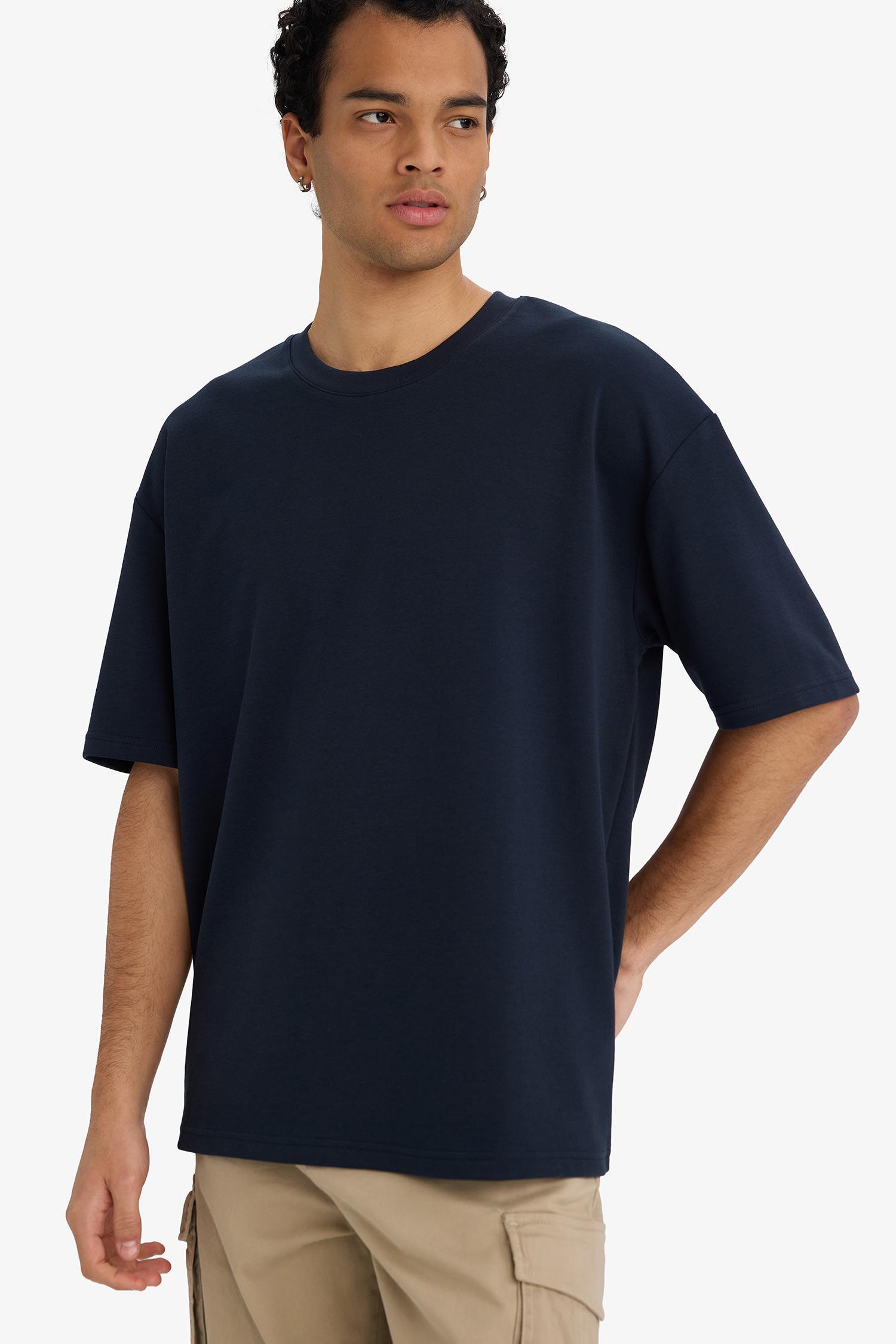 DeFacto Kırışmaz Oversize Pamuklu Tişört görsel 4