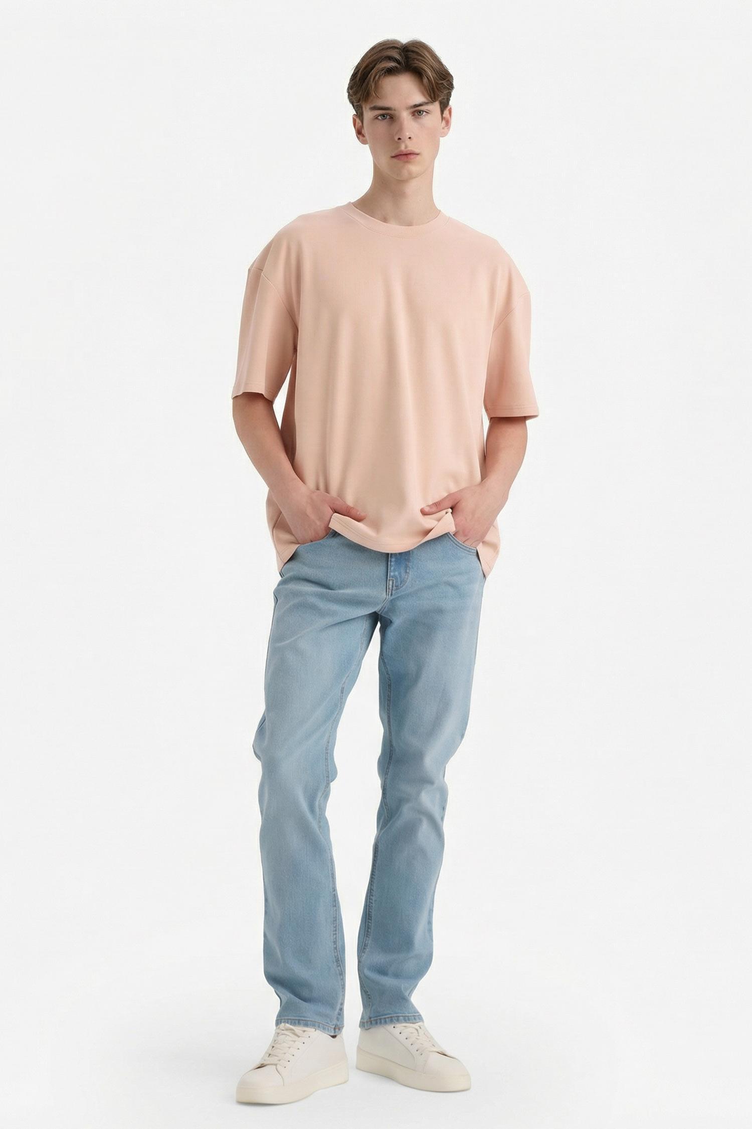 DeFacto Kırışmaz Oversize Pamuklu Tişört görsel 3