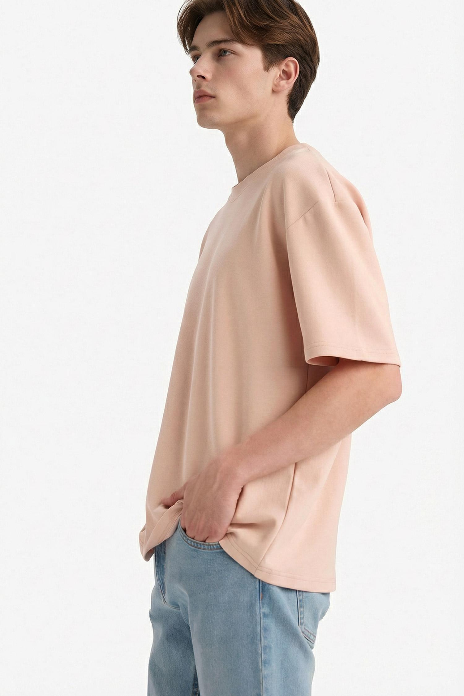 DeFacto Kırışmaz Oversize Pamuklu Tişört görsel 5