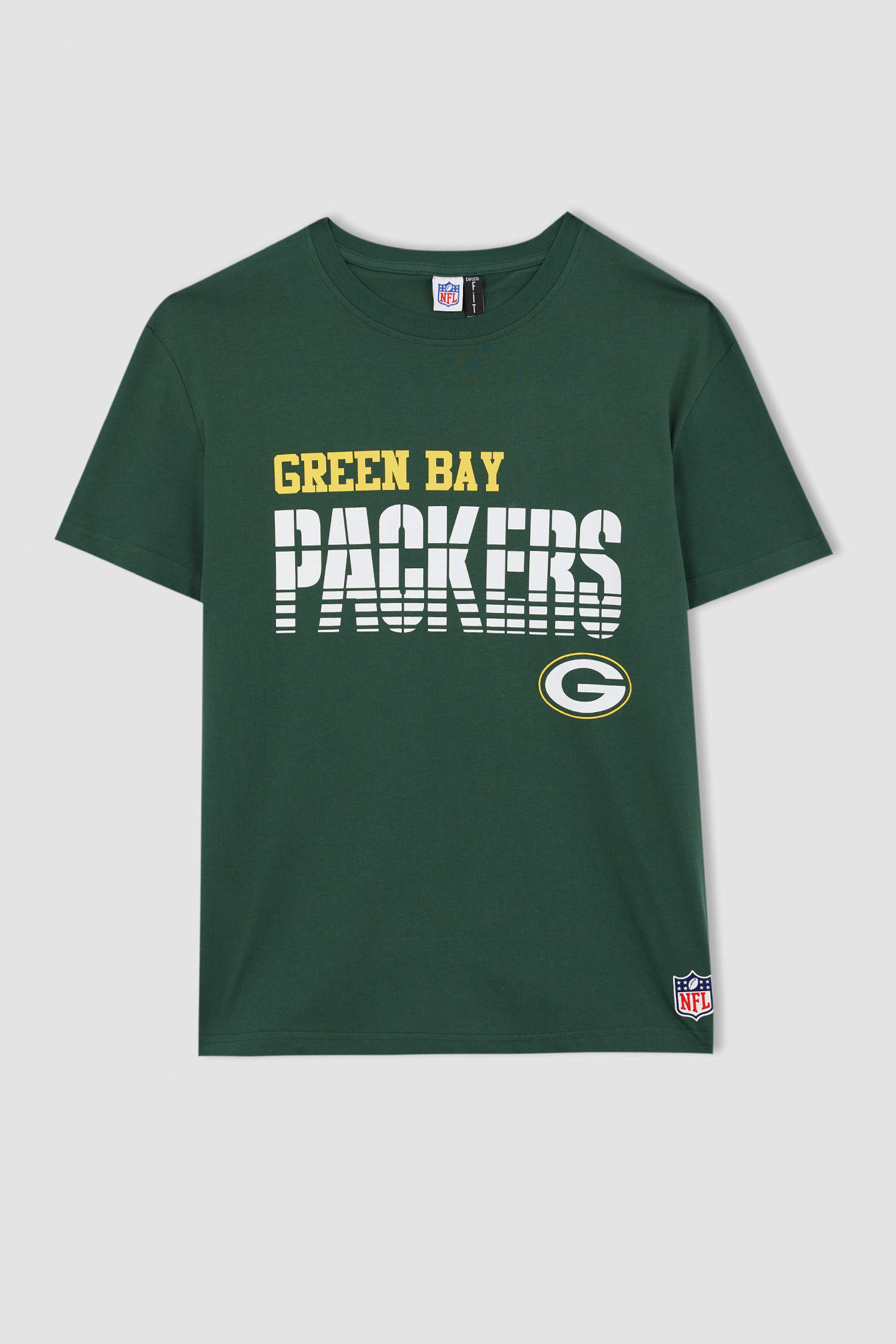 Defacto Fit NFL Green Bay Packers Regular Fit Pamuklu Penye Tişört. 8