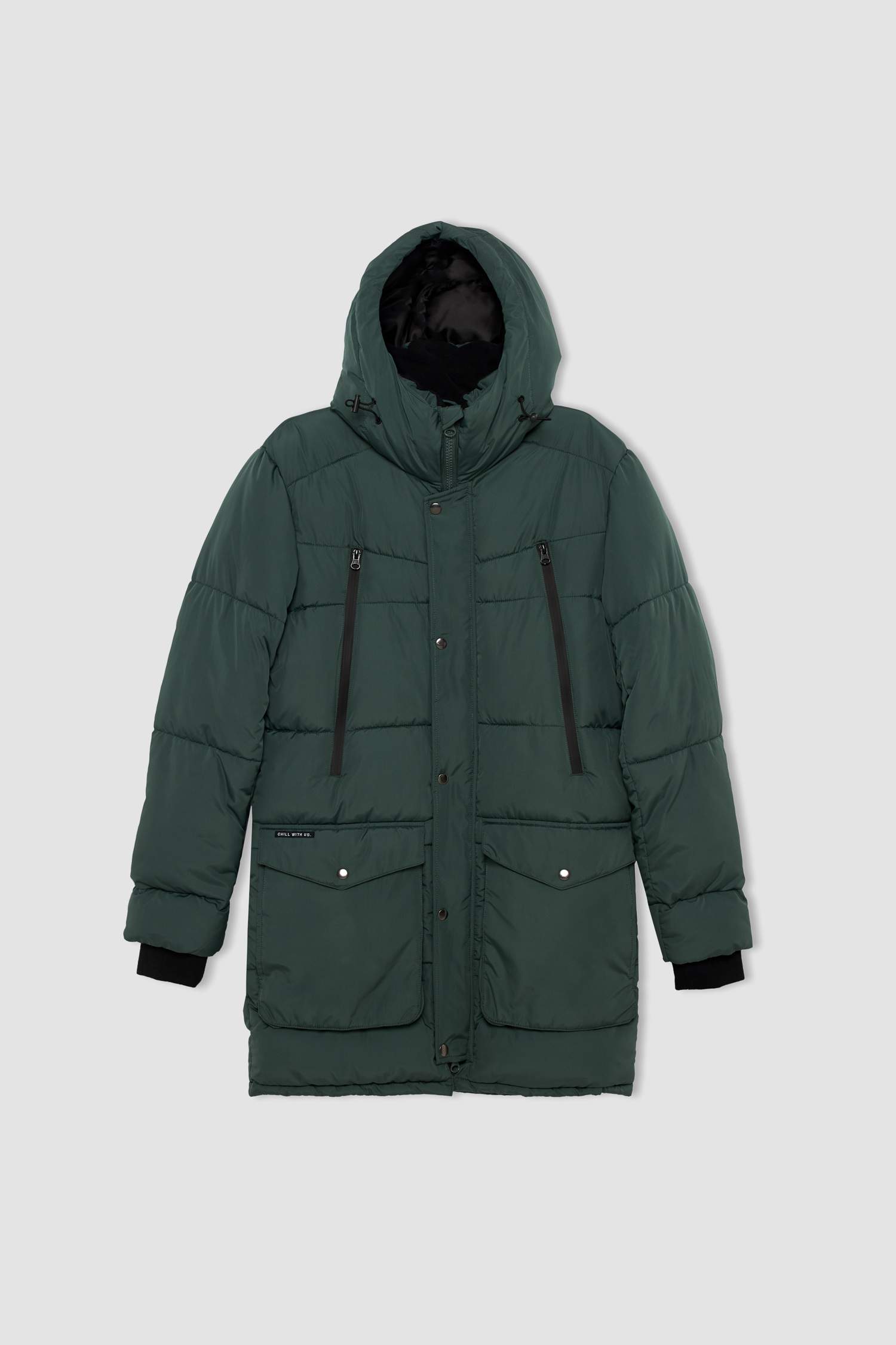 Su Geçirmez Kapüşonlu Şişme Mont