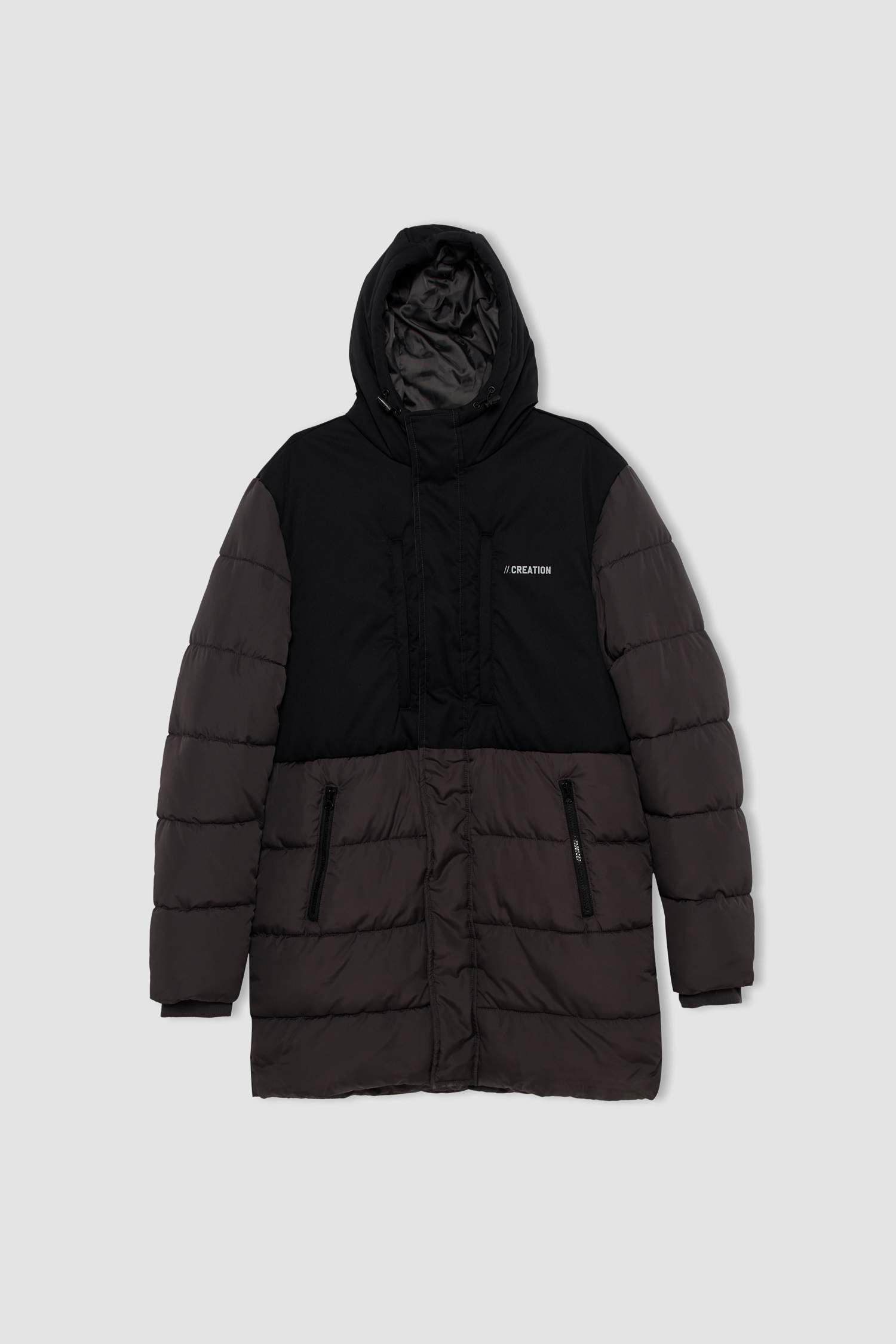 Su Geçirmez Rüzgar Geçirmez Slim Fit Kapüşonlu Suni Kürklü Mont