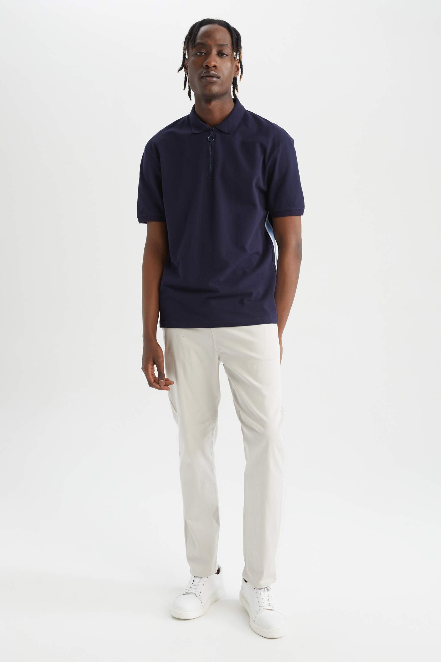 Футболка поло свободного кроя