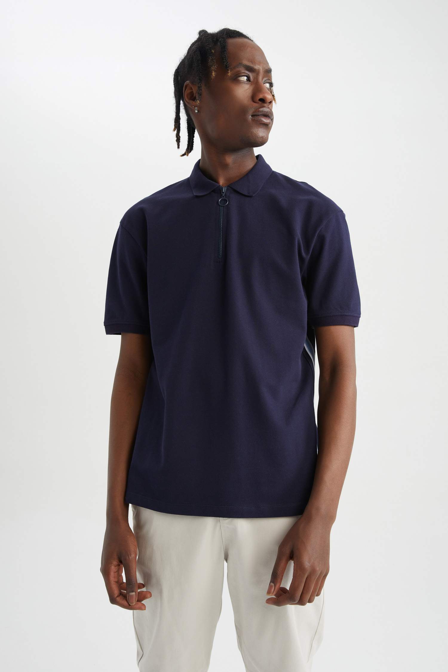 Футболка поло свободного кроя