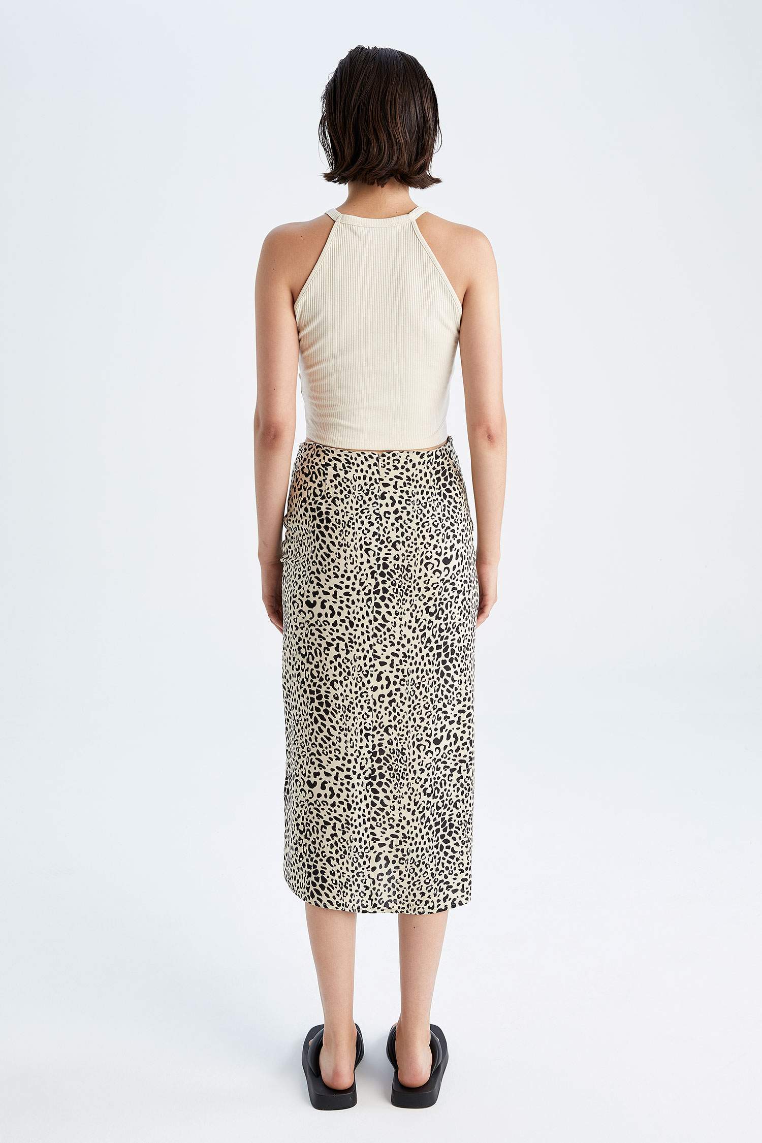 Юбка миди стандартного кроя с принтом