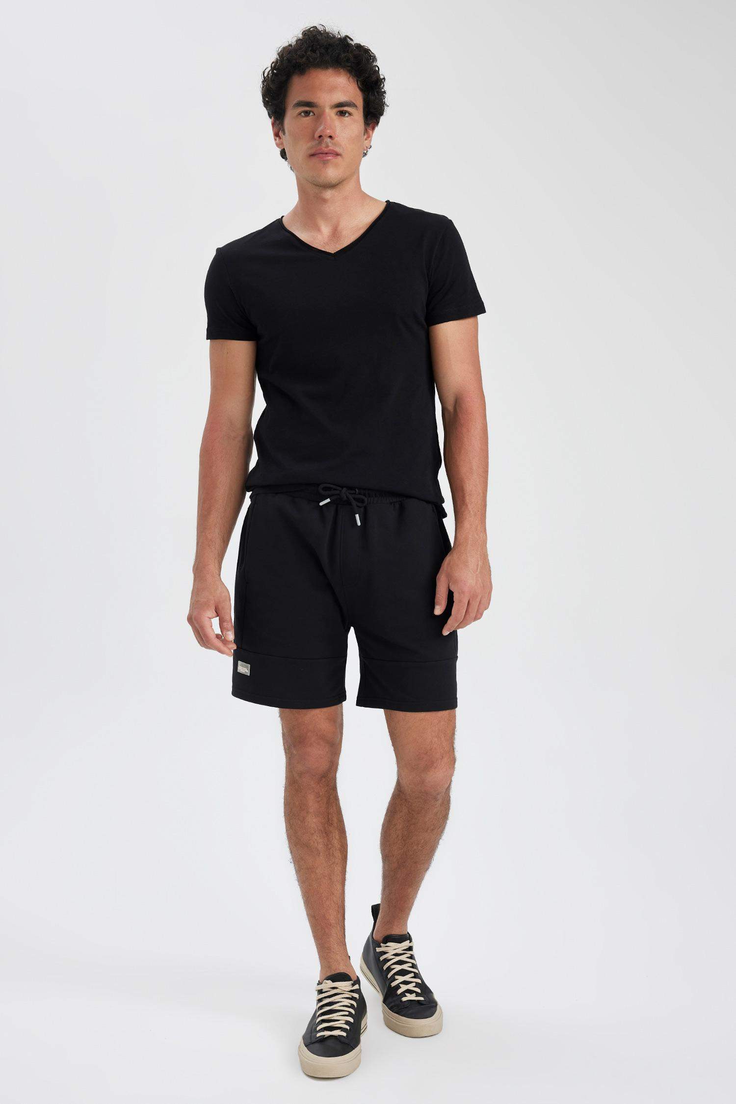 Short Slim Basique en tissu de Sweat