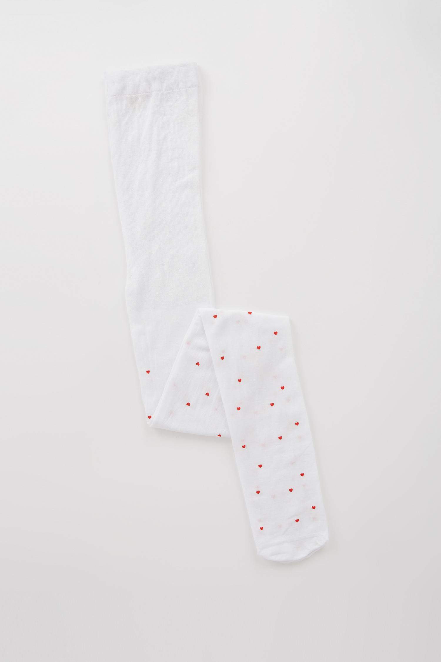 Girl Heart Patterned Banana Pantyhose