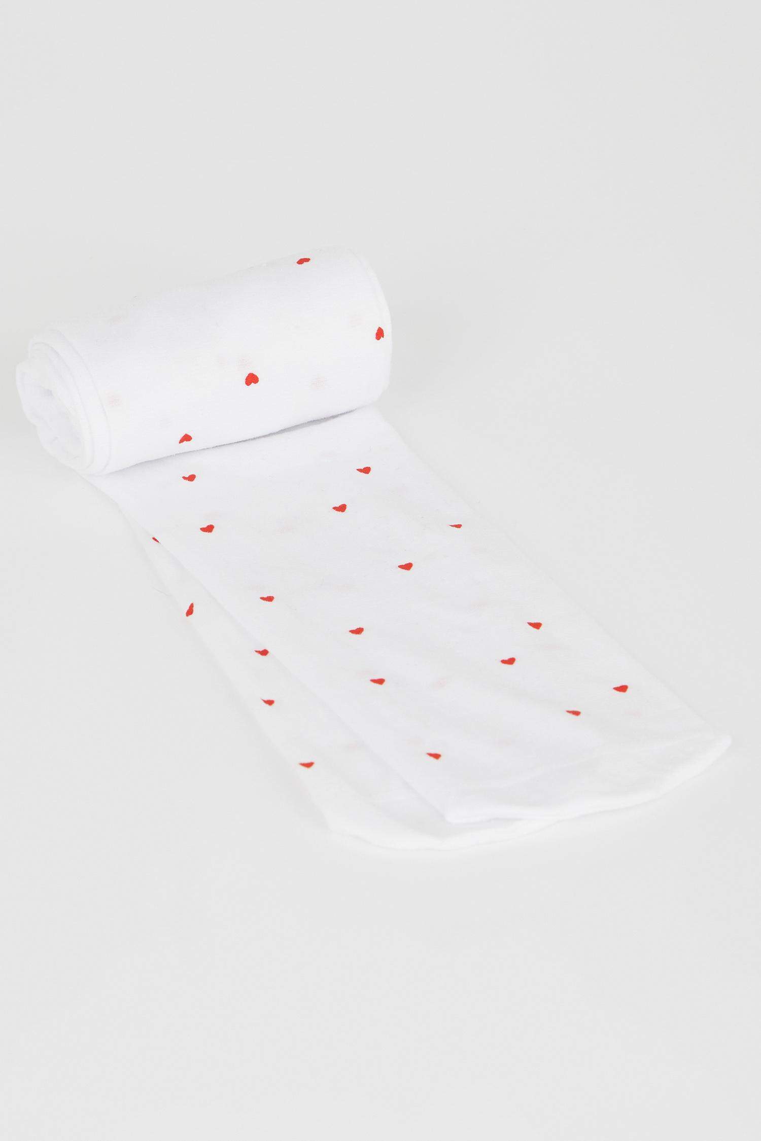 Girl Heart Patterned Banana Pantyhose