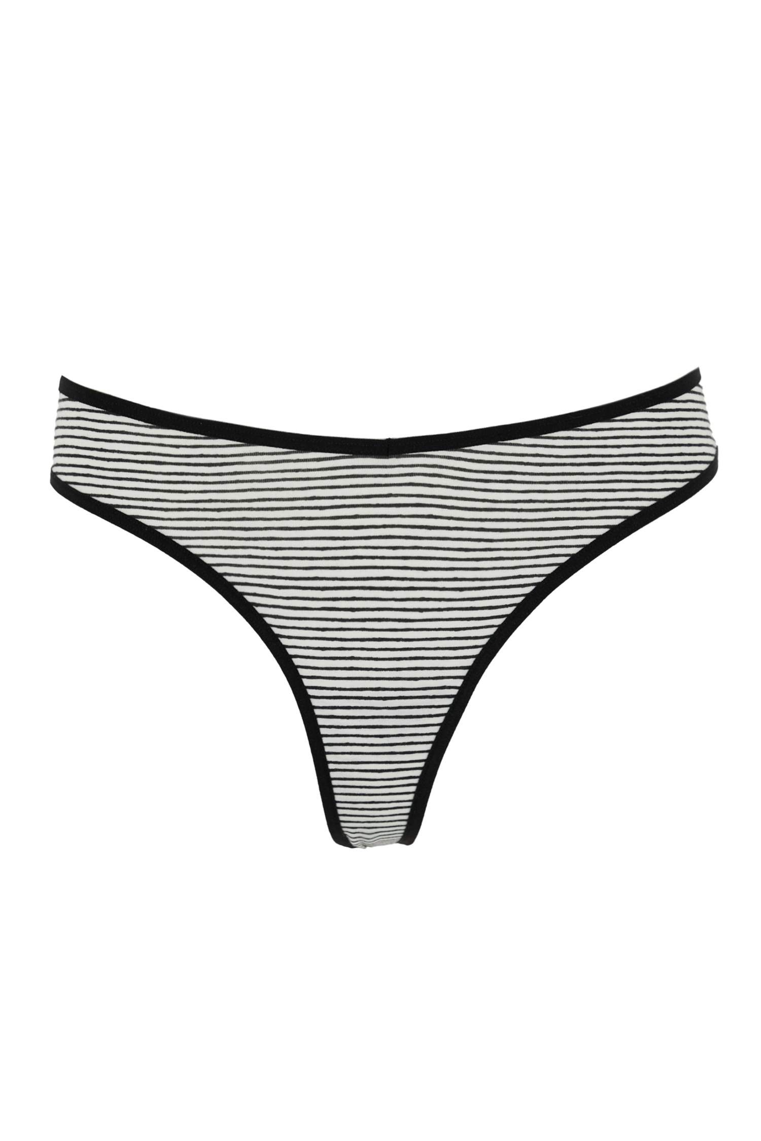 Fall in Love Çizgili V Kesim String