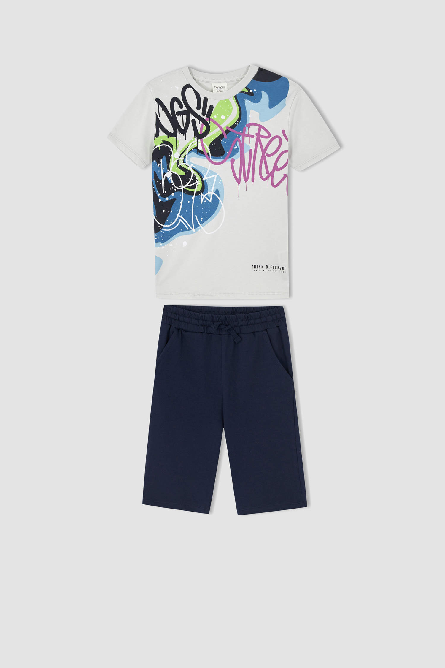 Ecru BOYS & TEENS Boy Regular Fit Short Sleeve Set of 2 2453116 | DeFacto