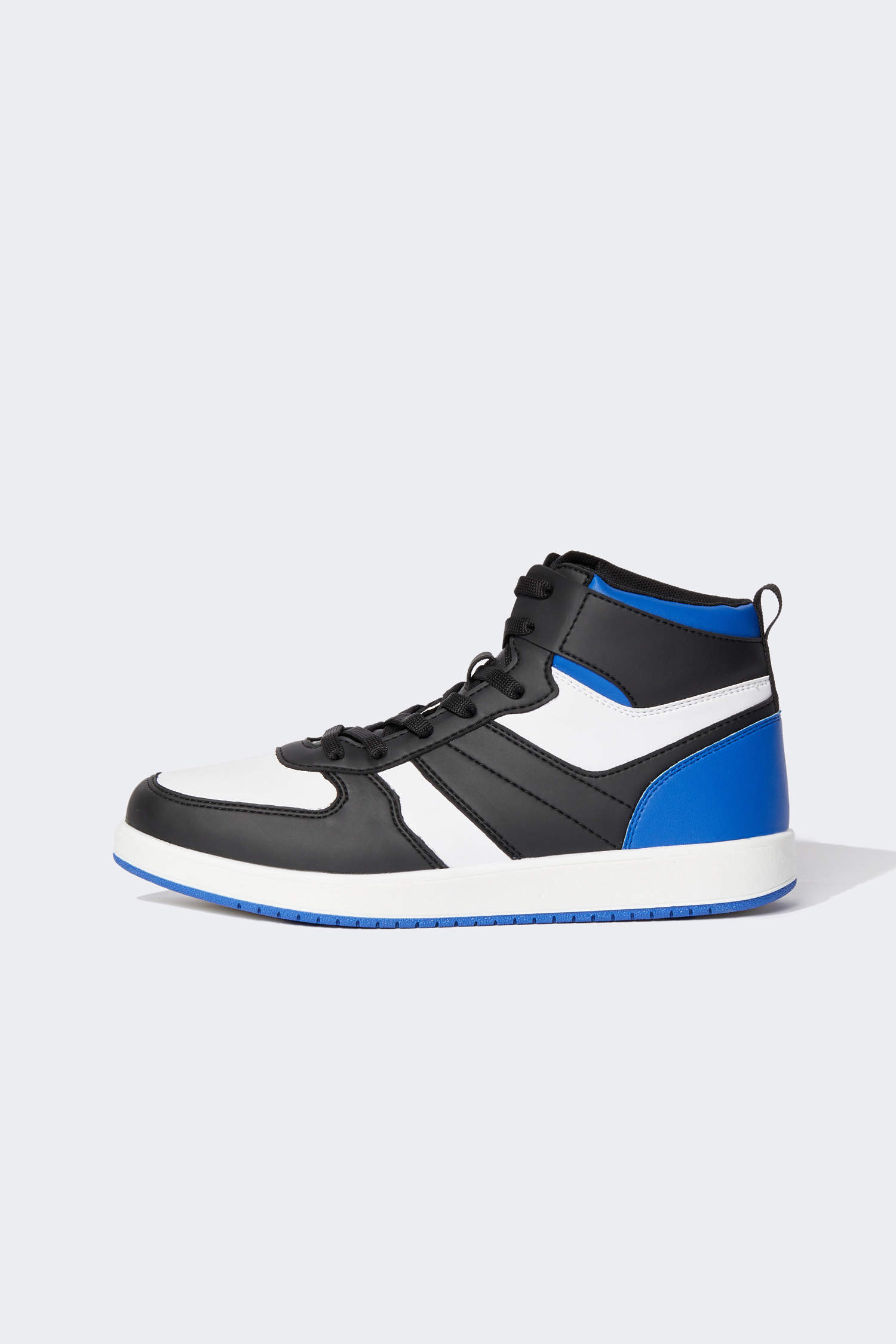 Defacto Erkek Suni Deri Bağcıklı Bilekli Sneaker Spor Ayakkabı. 3