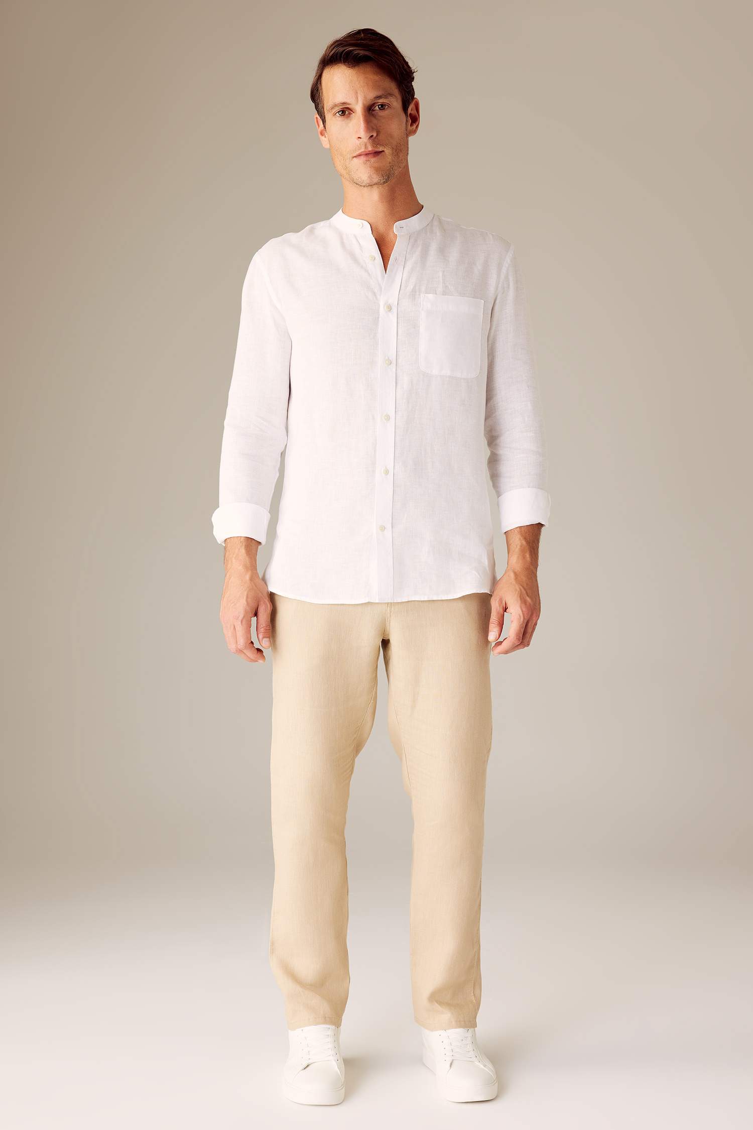 Regular Fit Linen Trousers