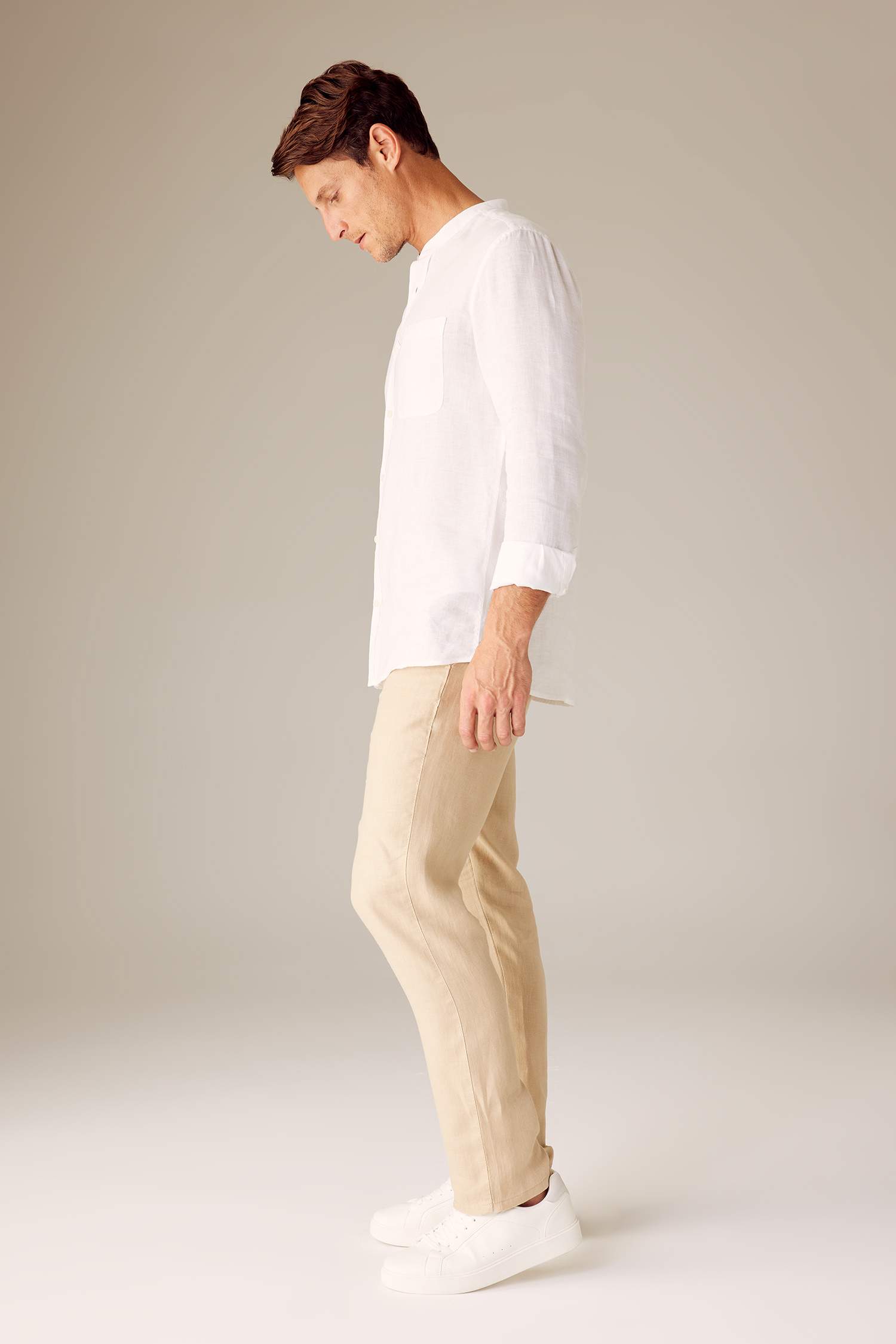 Regular Fit Linen Trousers