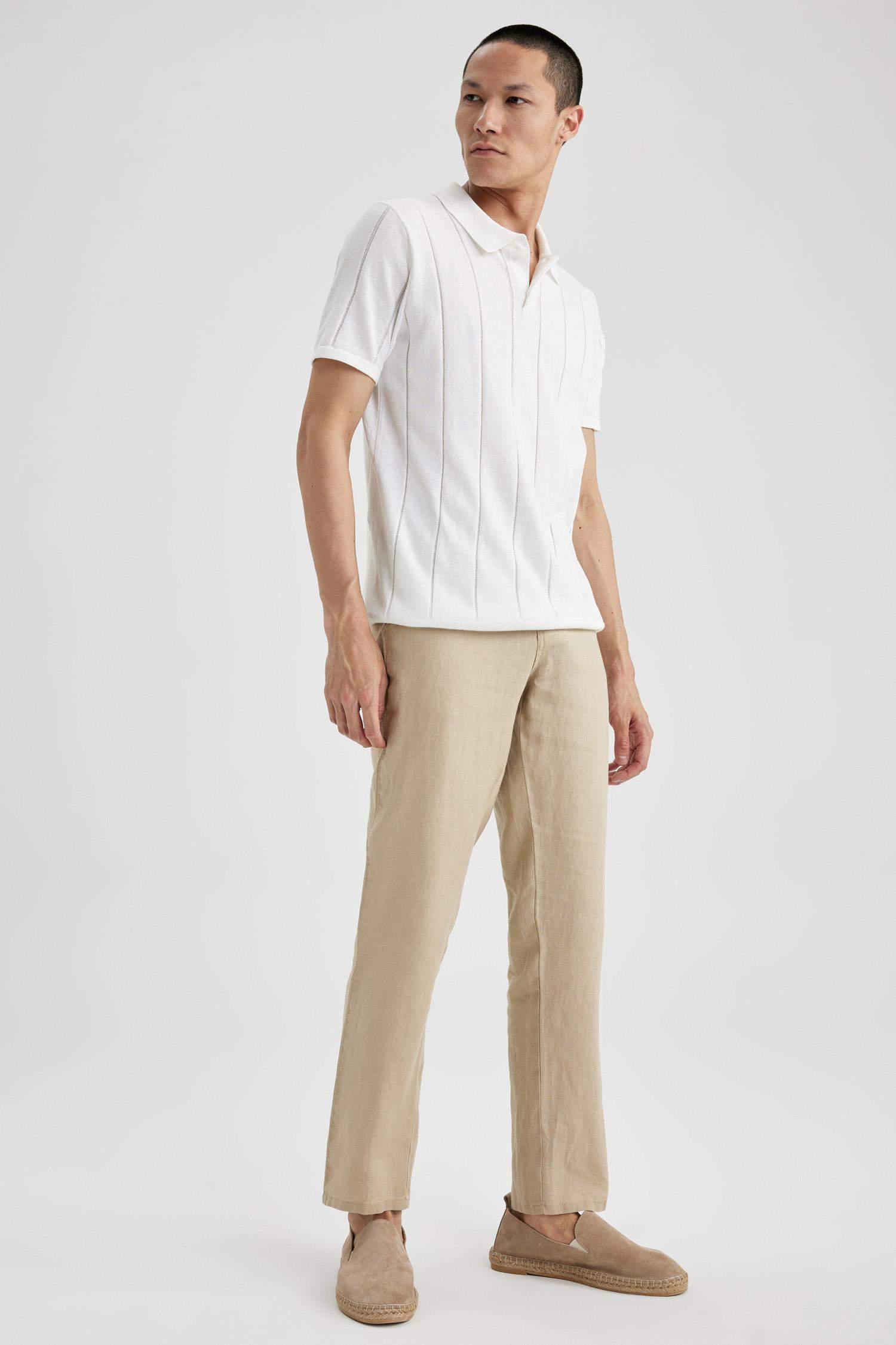 Regular Fit Linen Trousers