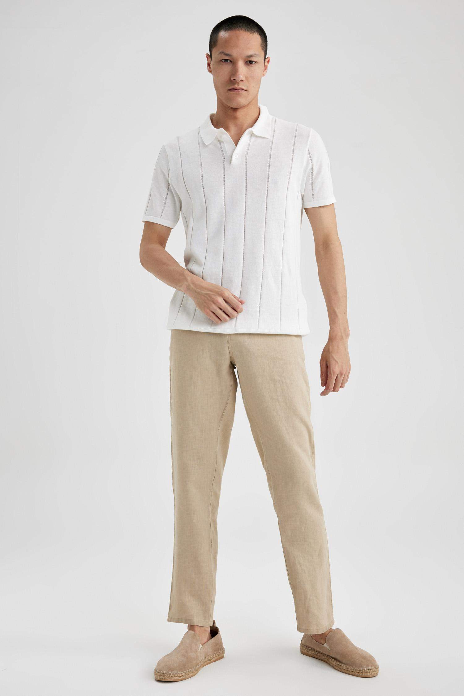 Regular Fit Linen Trousers