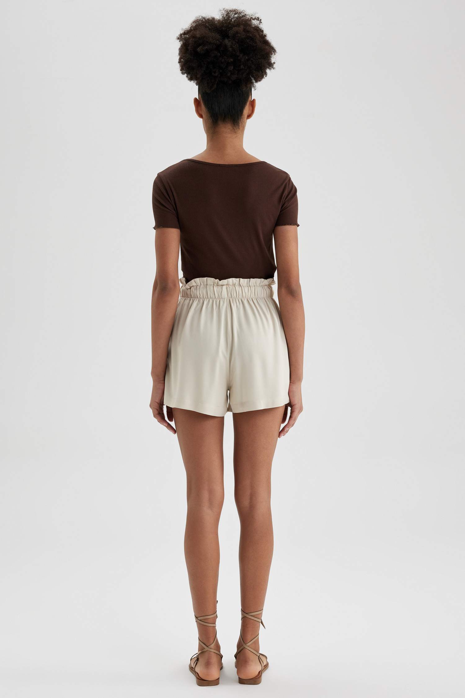 Regular Fit Viscose Shorts