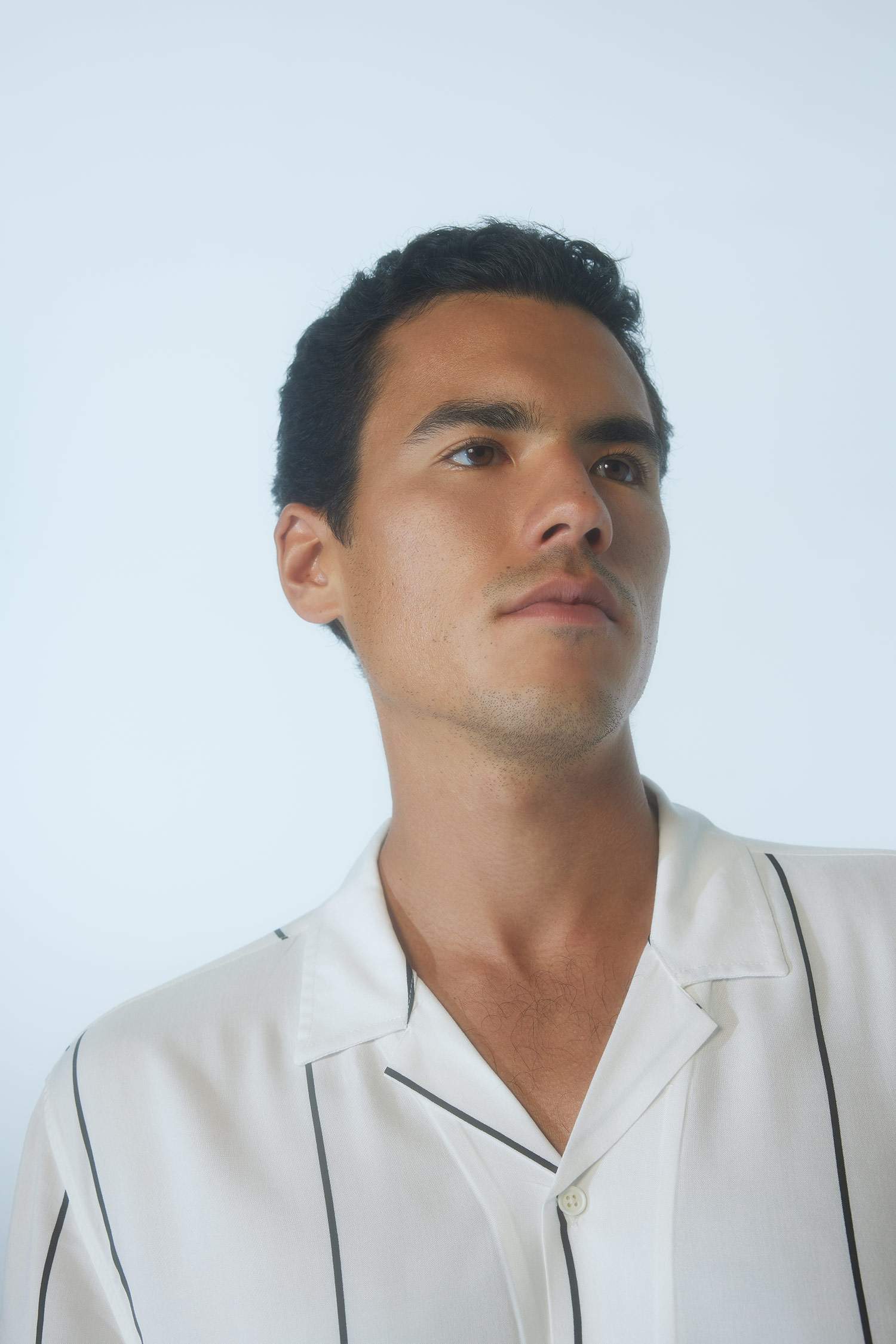 قميص فيسكوز مطبوع بقصة عادية