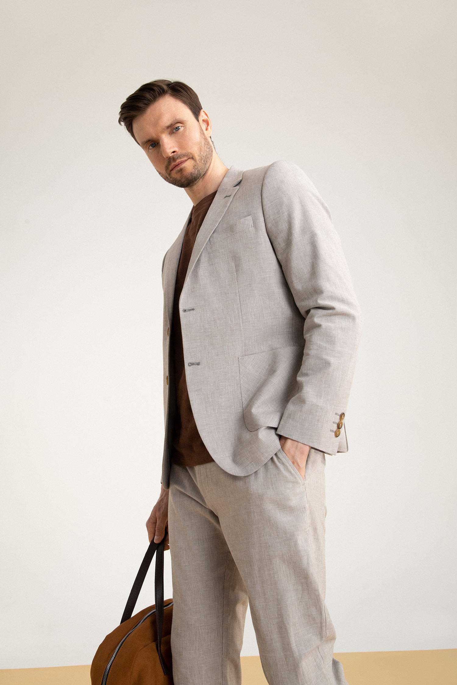Modern Fit Linen Blend Blazer