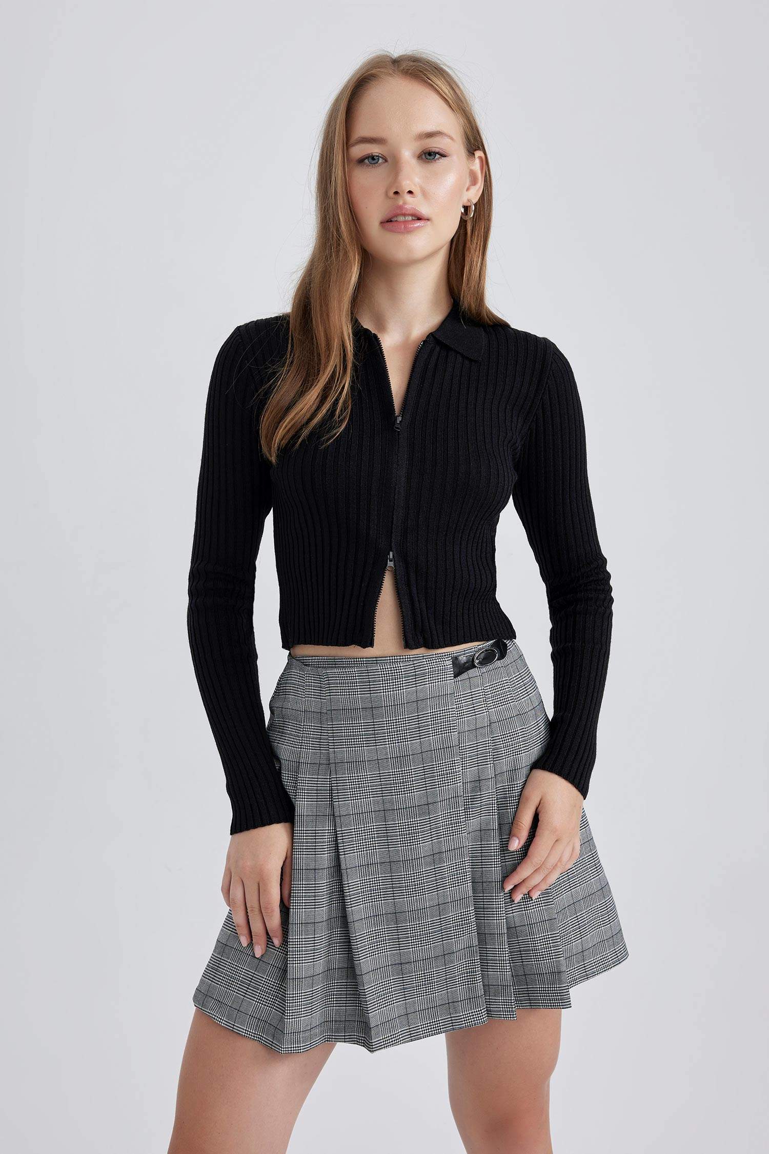 Regular Fit Polo Collar Knitwear Cardigan