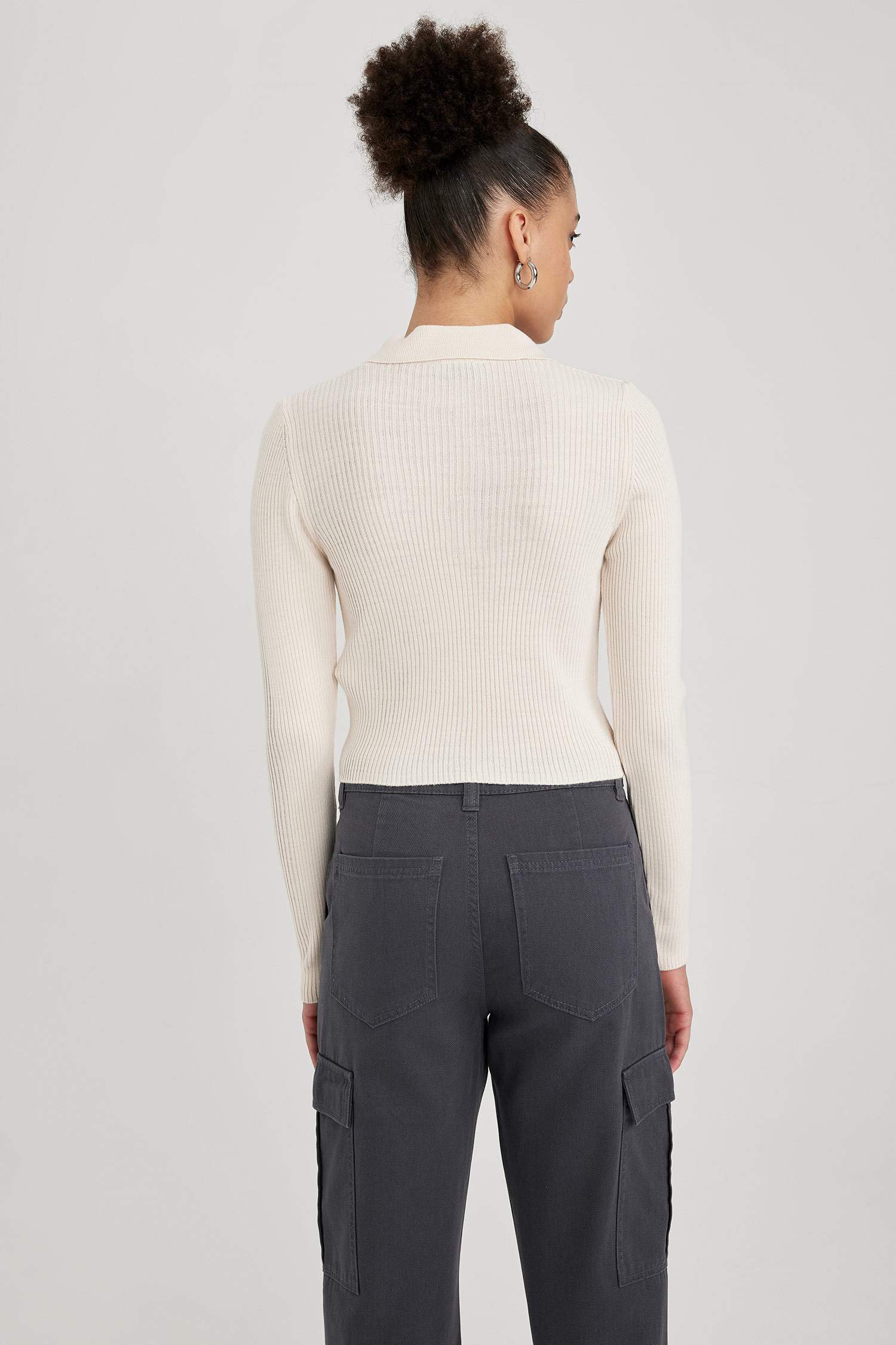 Pull Slim en tricot à col Polo