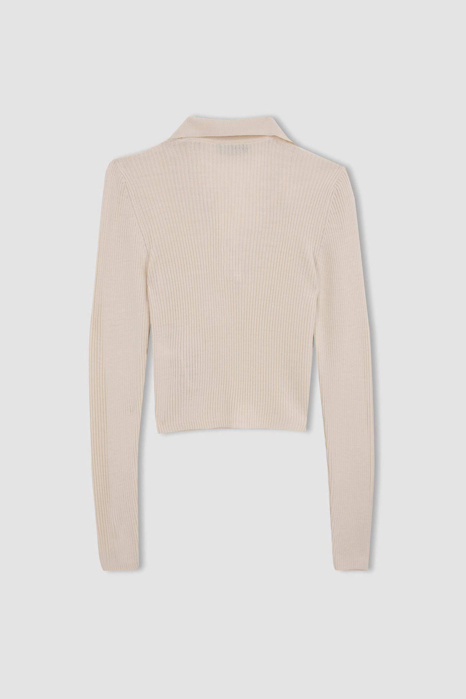 Pull Slim en tricot à col Polo