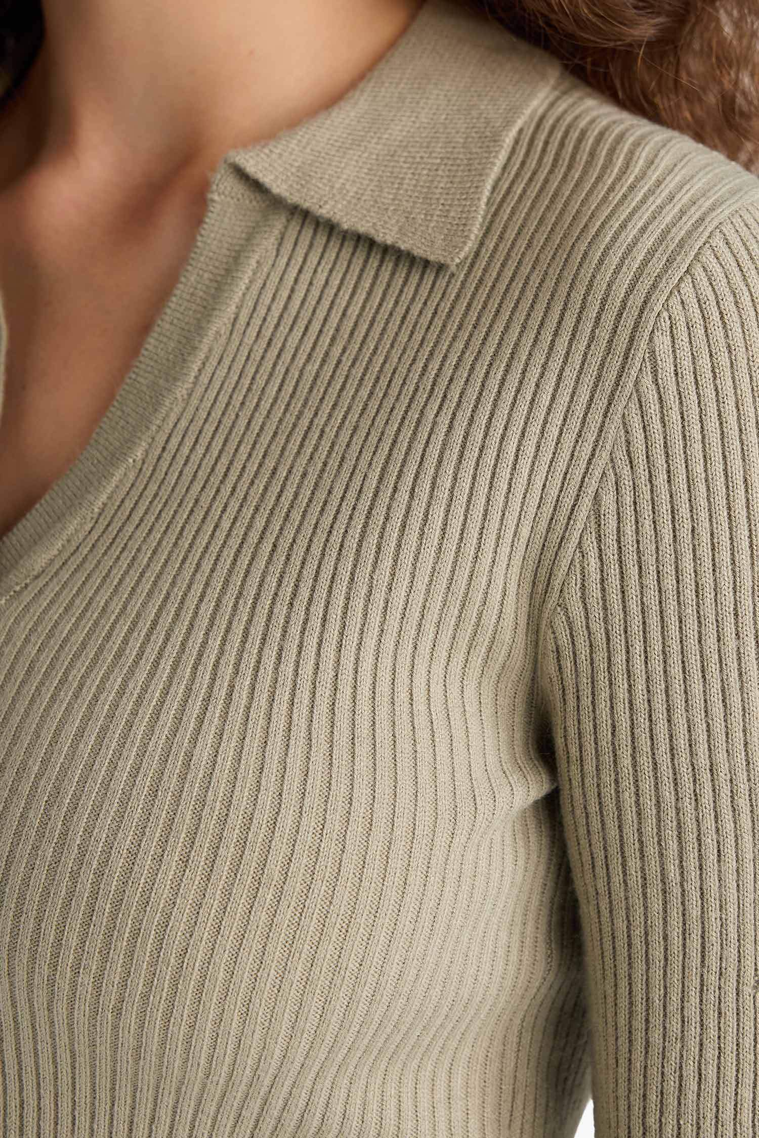 Pull en tricot à col Polo Coupe slim