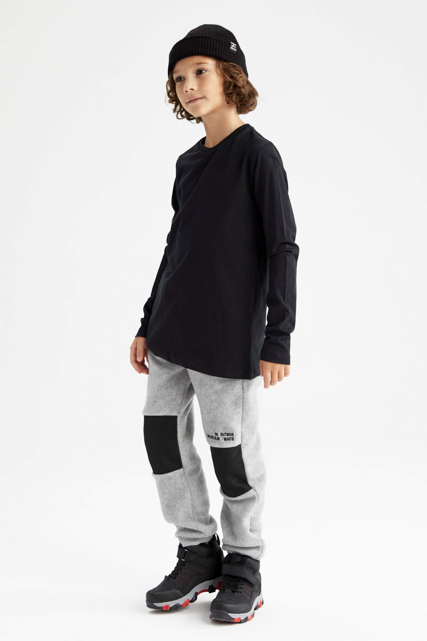 Boys Combed Cotton Regular Fit Crew Neck 2 Piece Long Sleeved T-Shirt