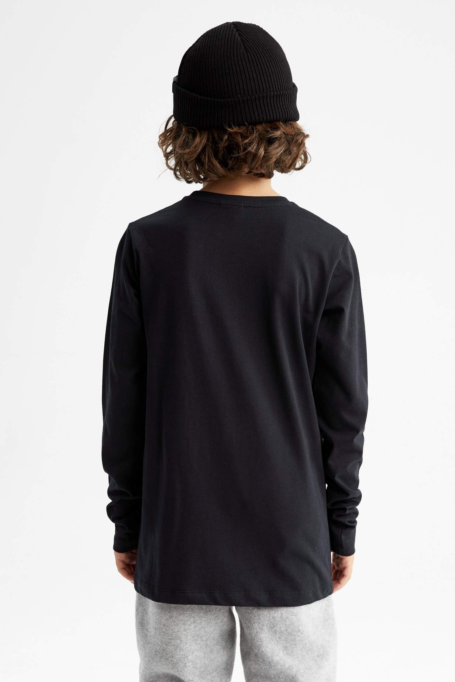 Boys Combed Cotton Regular Fit Crew Neck 2 Piece Long Sleeved T-Shirt