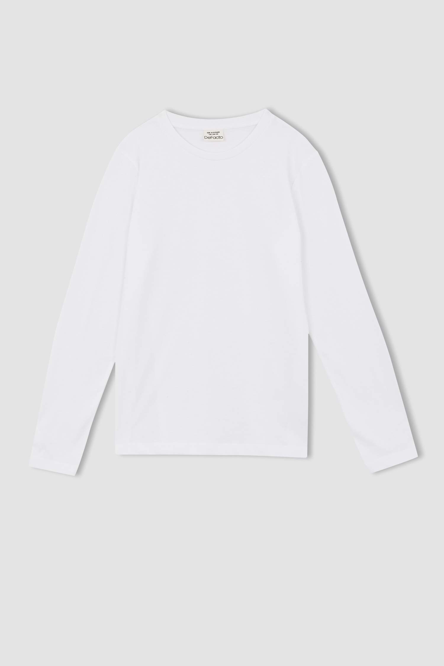 Boys Combed Cotton Regular Fit Crew Neck 2 Piece Long Sleeved T-Shirt