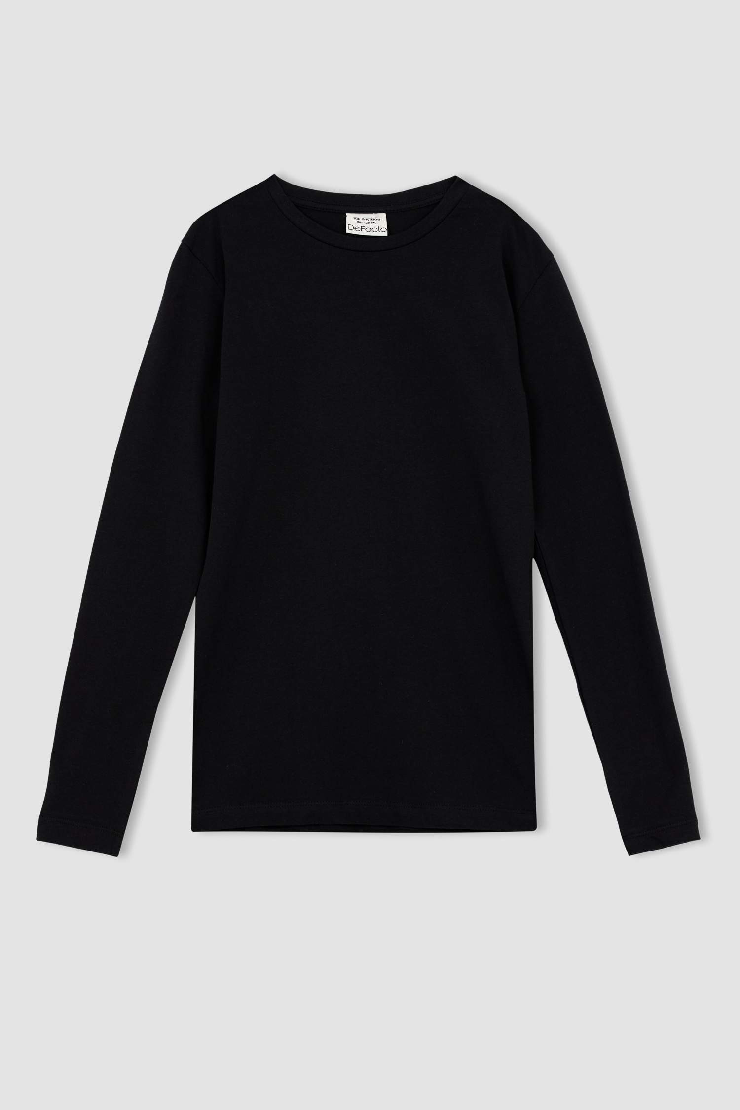 Boys Combed Cotton Regular Fit Crew Neck 2 Piece Long Sleeved T-Shirt