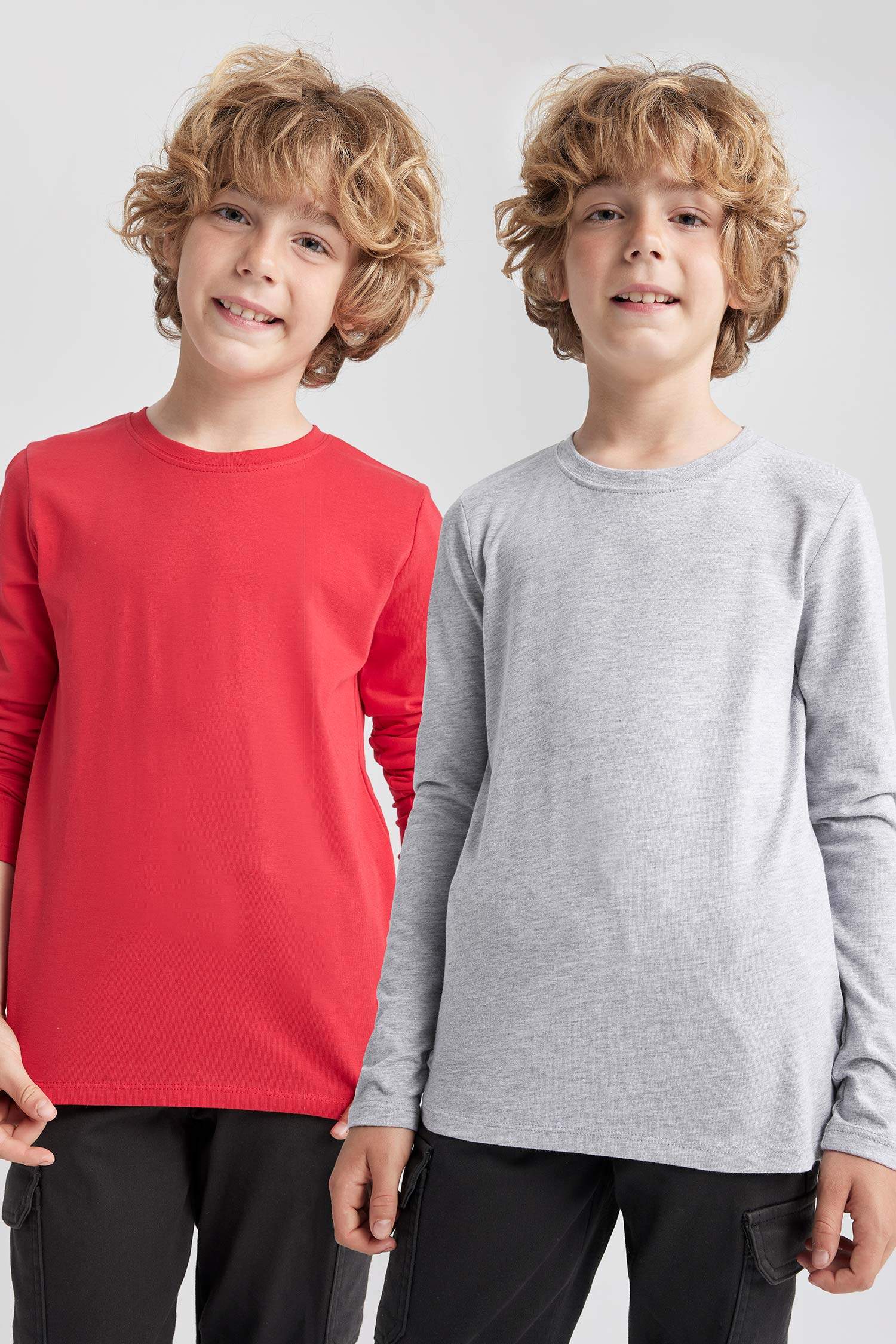 Кофта стандартного кроя с круглым вырезом для мальчиков, 2 шт