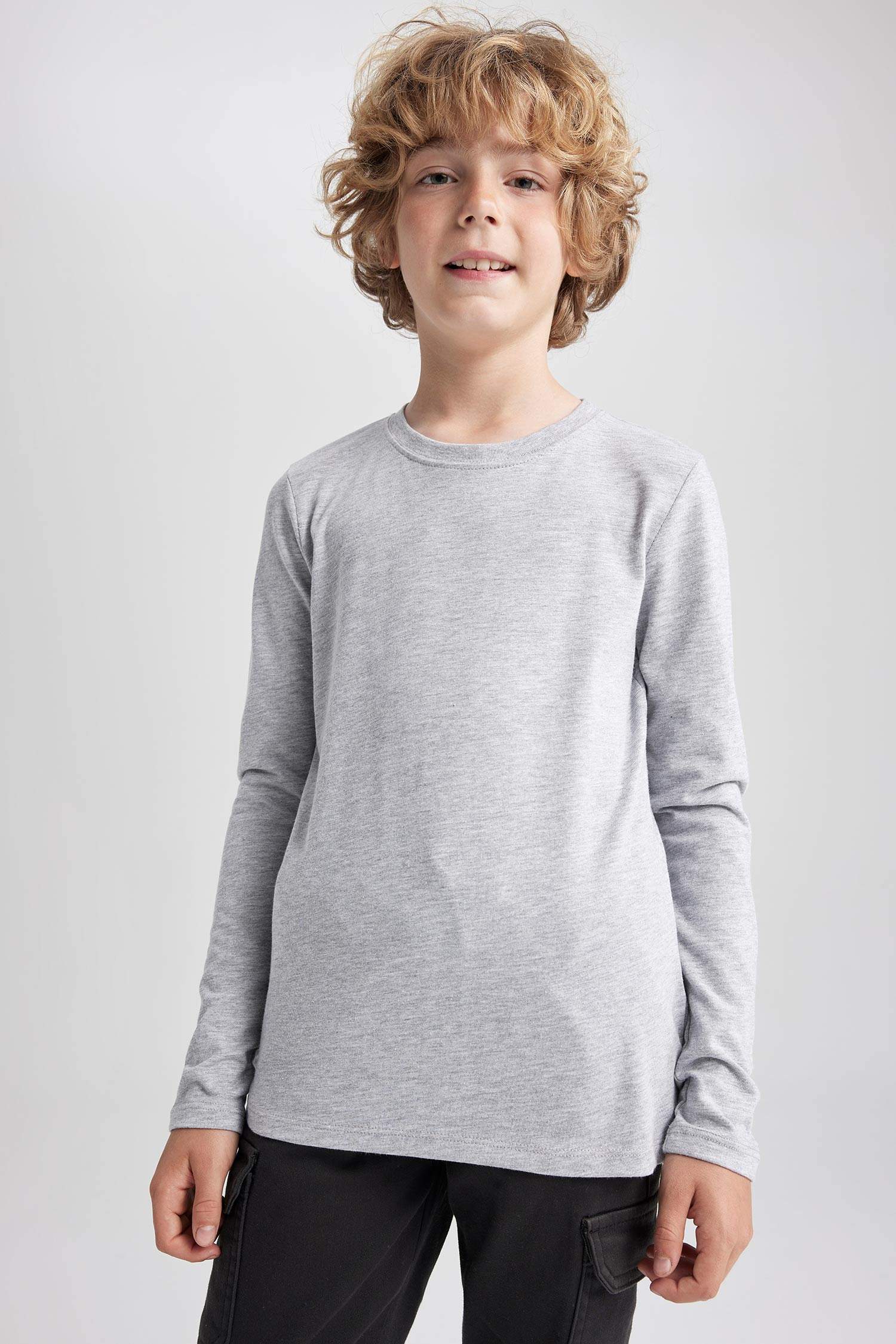 Кофта стандартного кроя с круглым вырезом для мальчиков, 2 шт