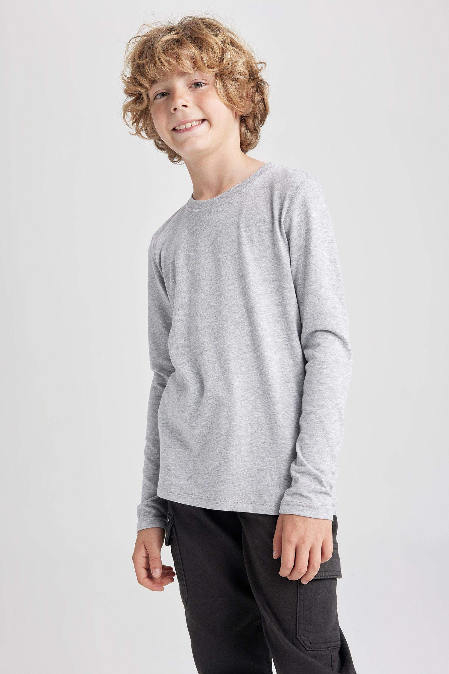 Кофта стандартного кроя с круглым вырезом для мальчиков, 2 шт