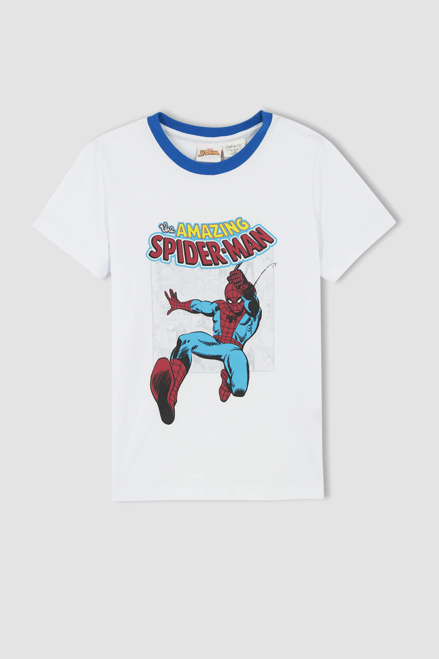Defacto Erkek Çocuk Spiderman Lisanslı Regular Fit Pamuklu Kısa Kollu Şort Pijama Takım. 2