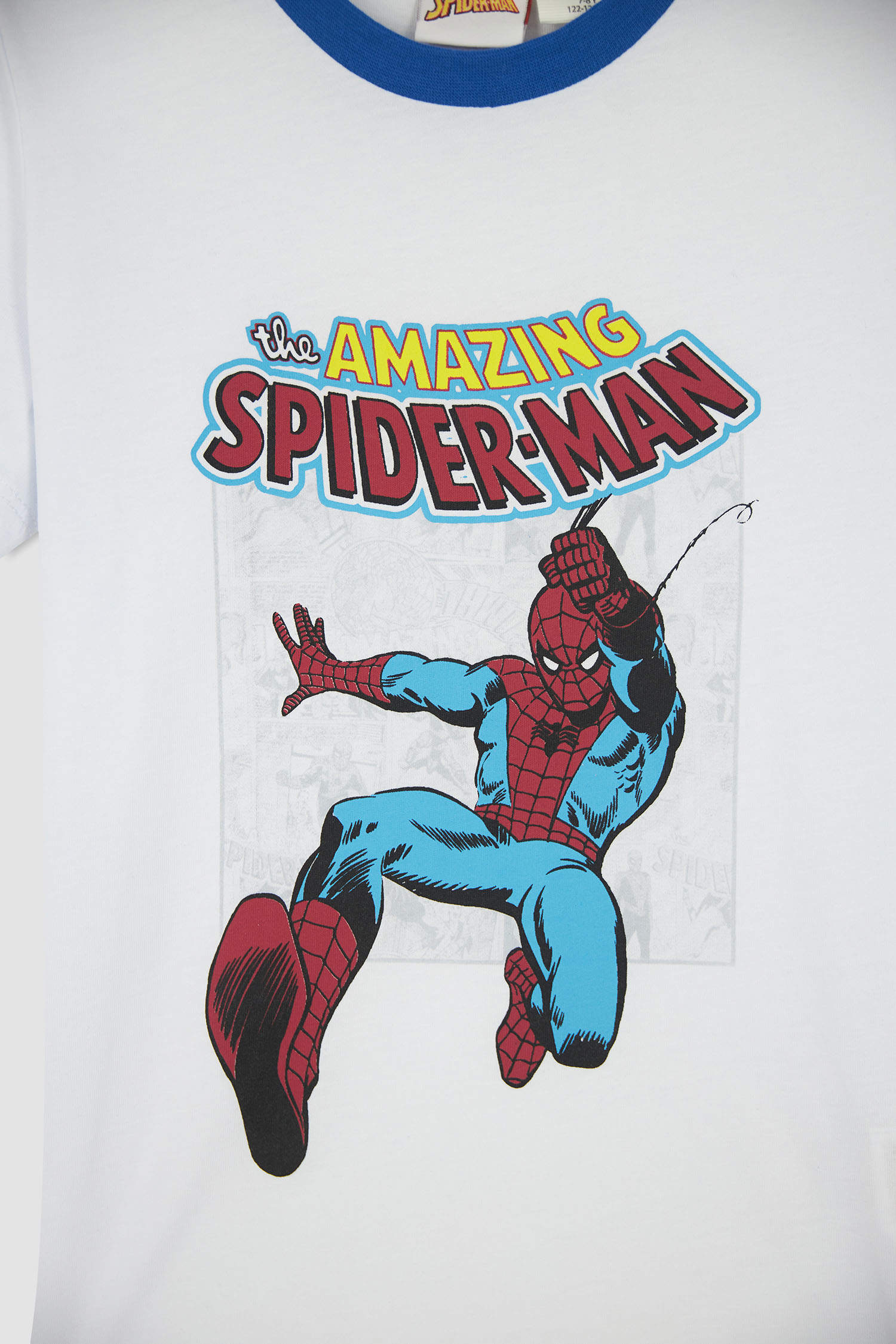 Defacto Erkek Çocuk Spiderman Lisanslı Regular Fit Pamuklu Kısa Kollu Şort Pijama Takım. 9