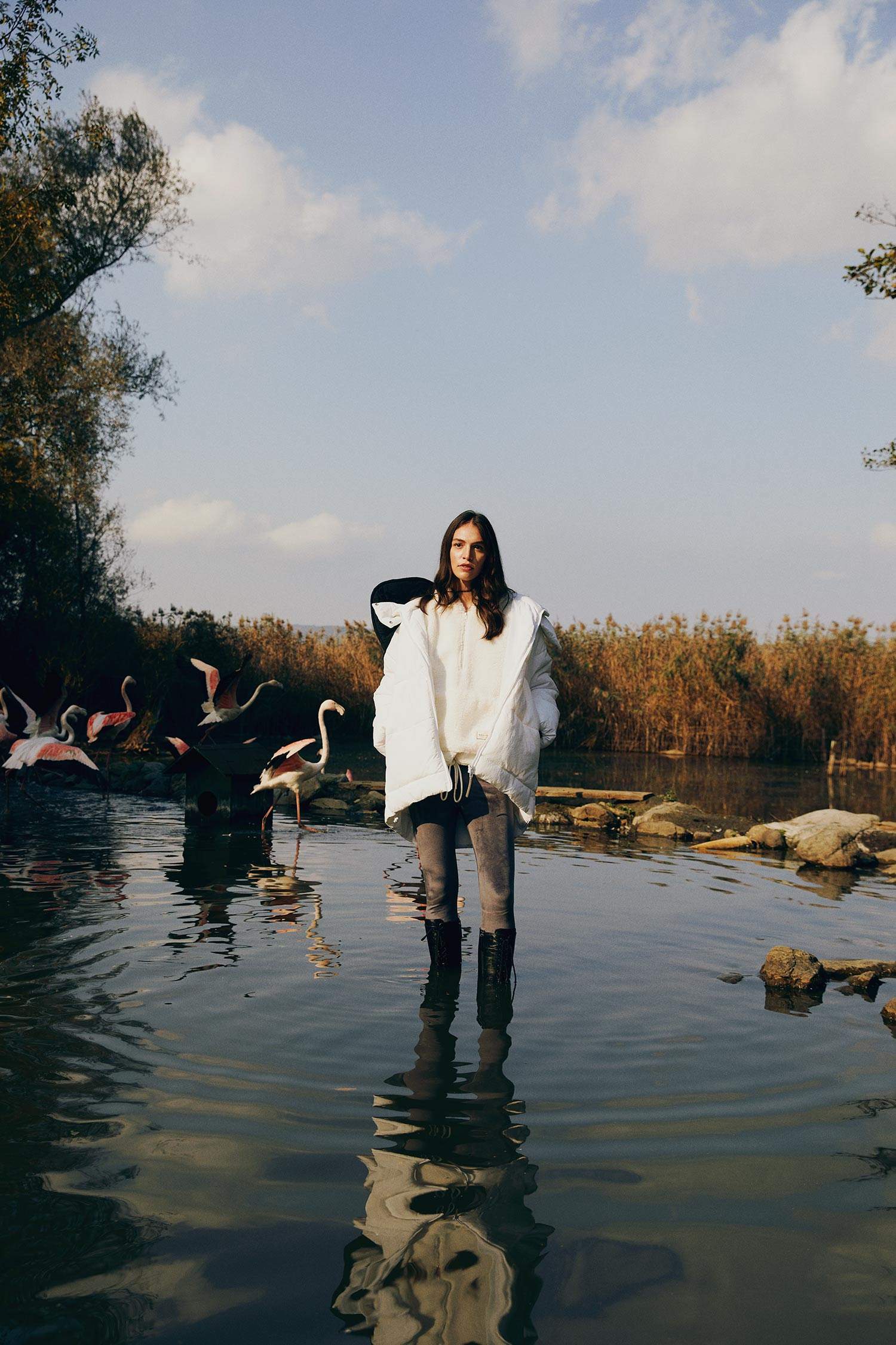 Куртка водоотталкивающая оверсайз с капюшоном