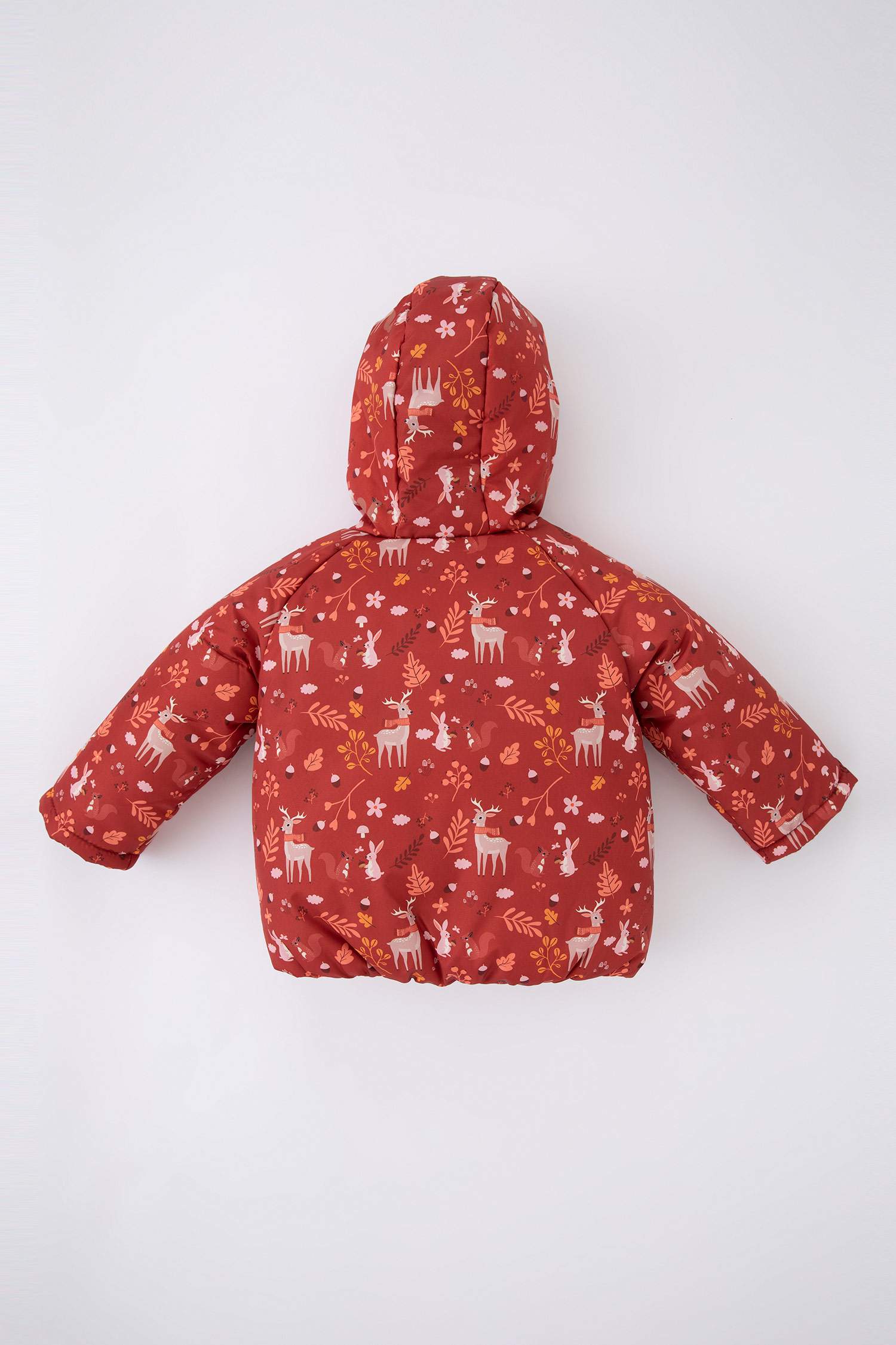 Orange BABY GIRL Hooded Plush Coat 2494885 DeFacto