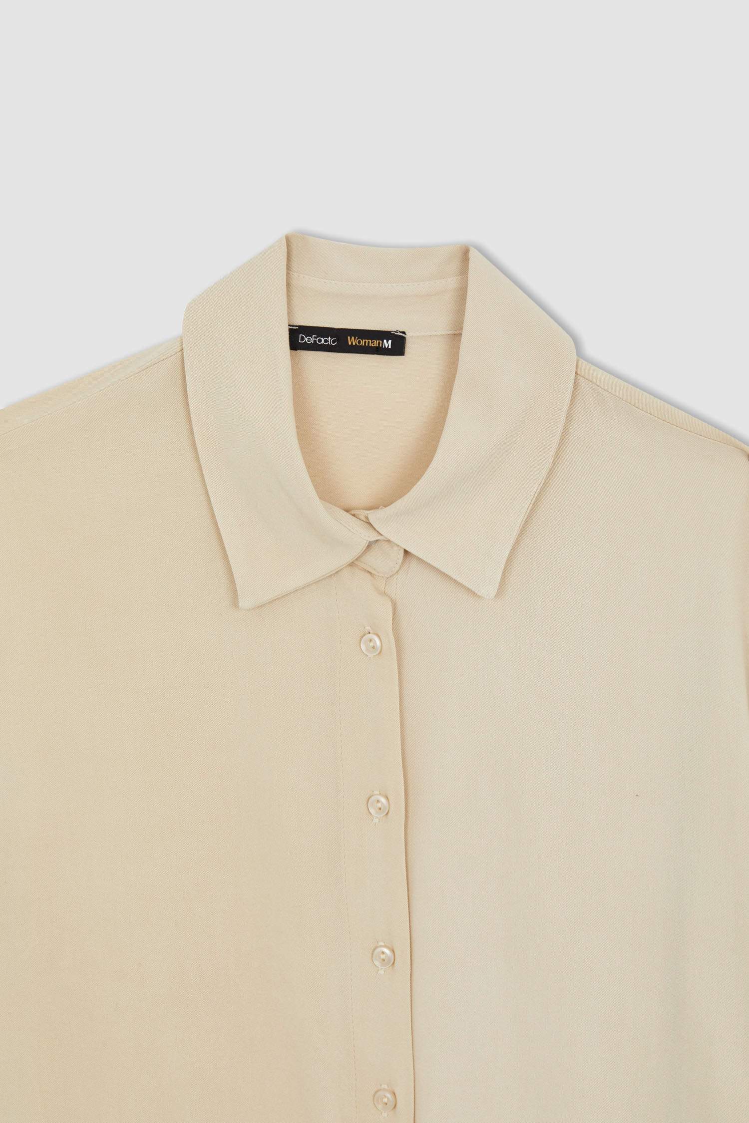 Рубашка-туника с длинными рукавами и завязками на талии