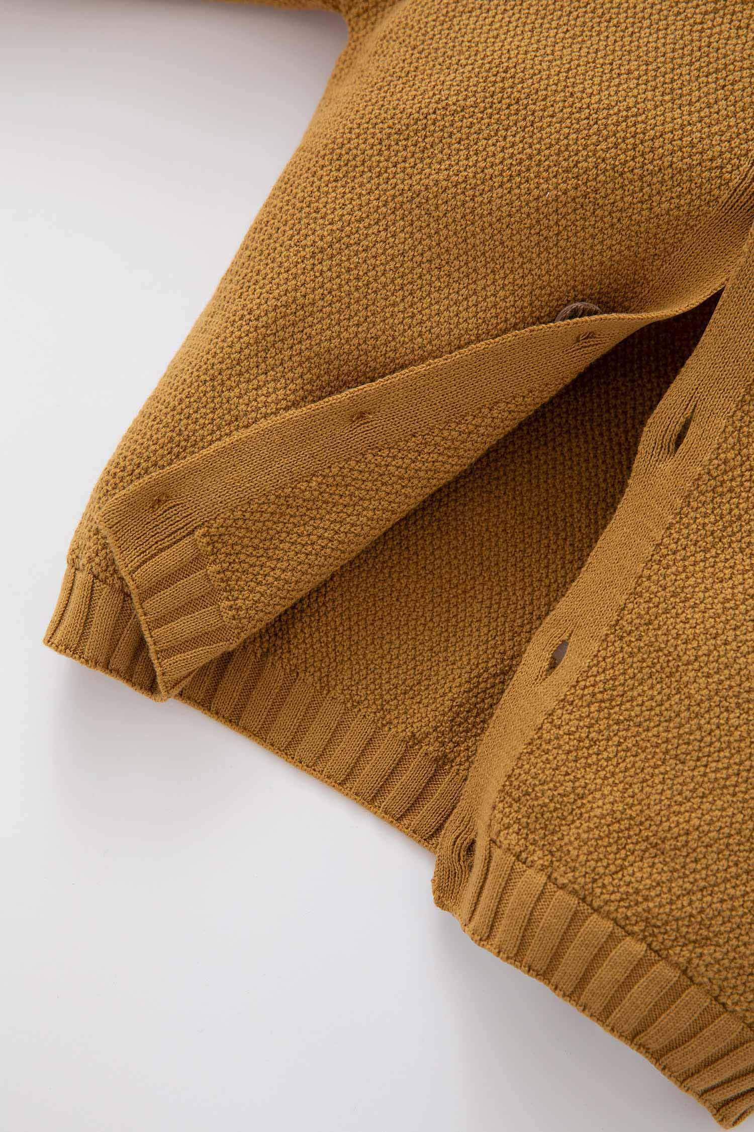 سويترولادي بيبي قطن بقصة عادية بياقة V