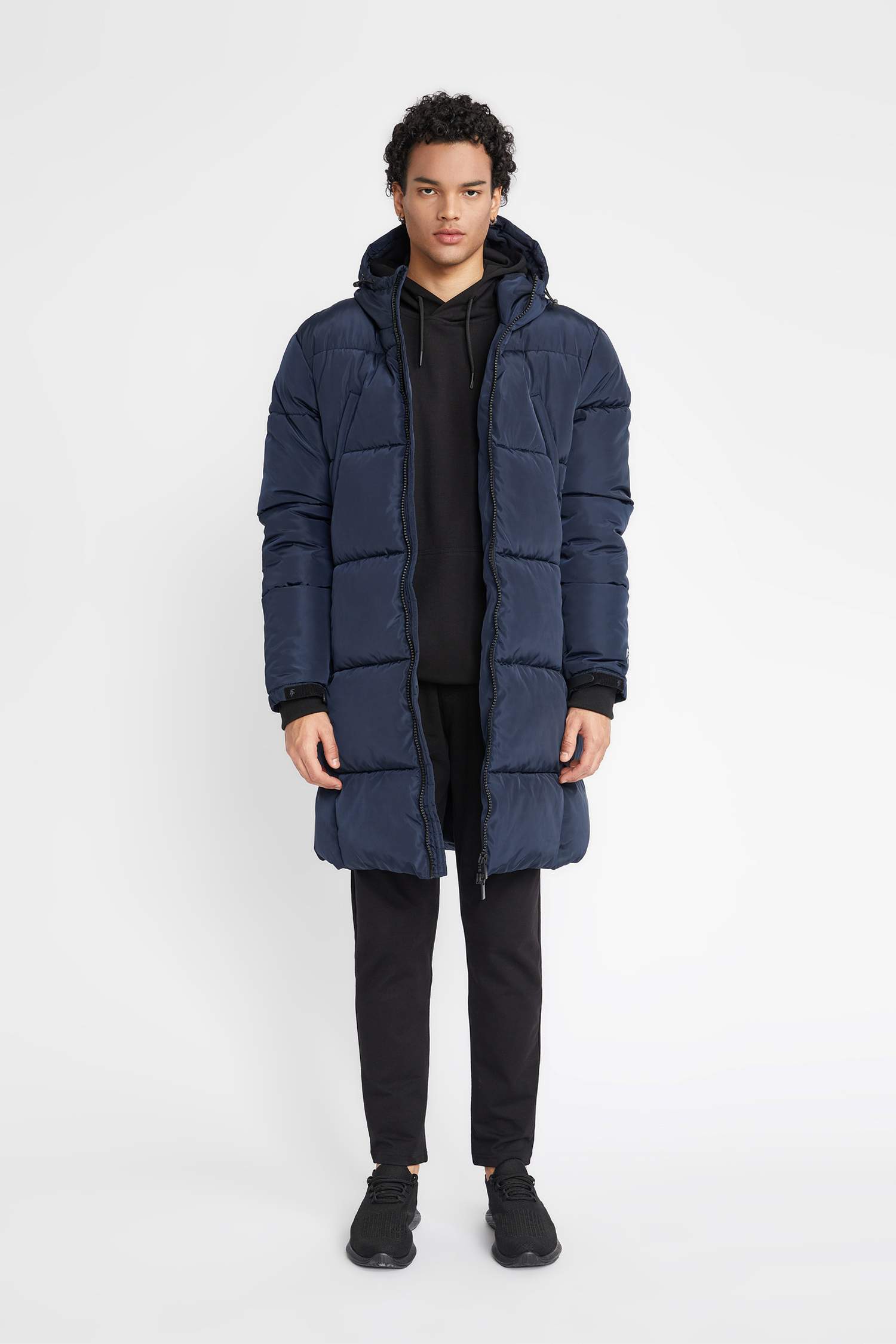 DeFactoFit Fleece Lined Long Puffer Jacket