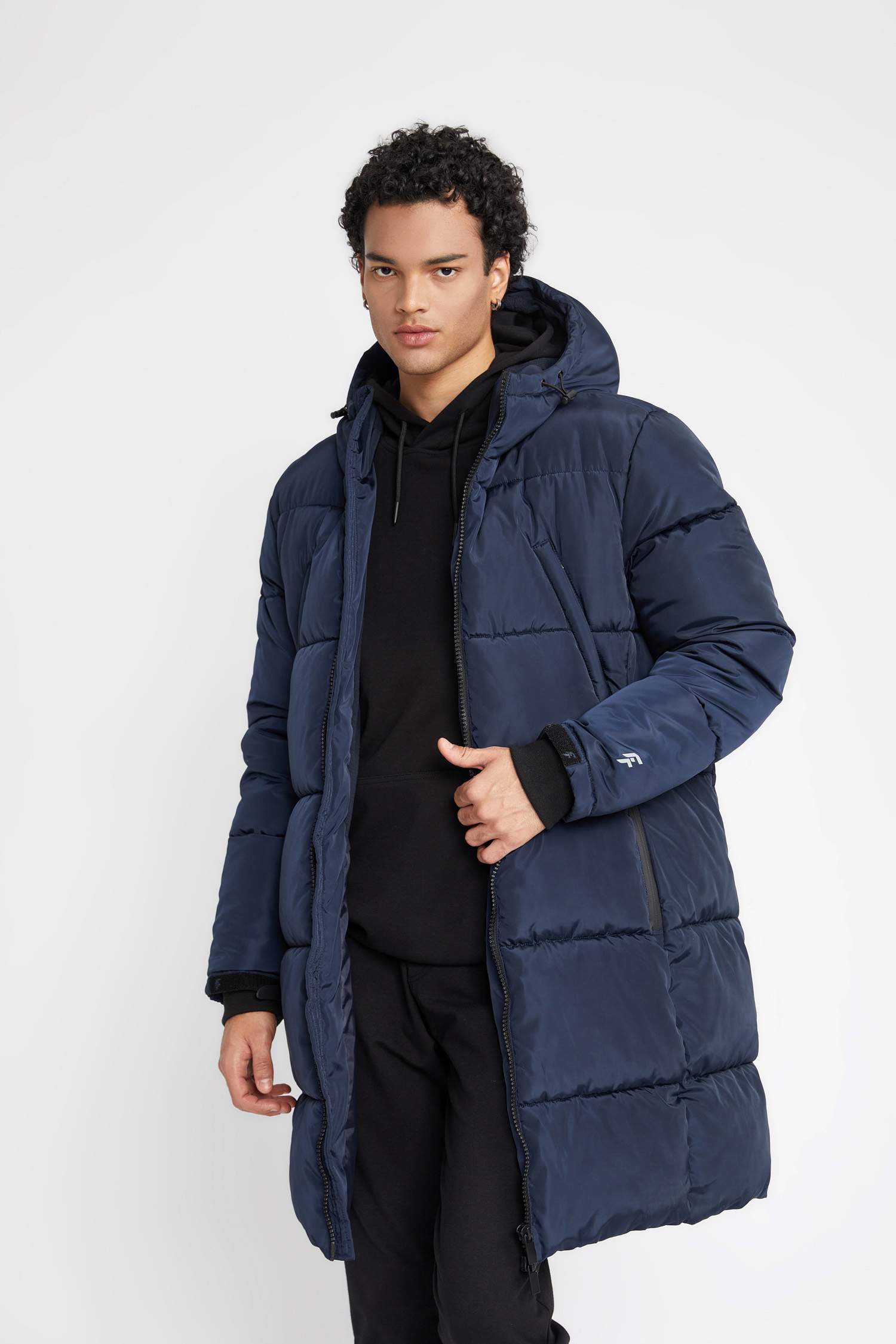 DeFactoFit Fleece Lined Long Puffer Jacket