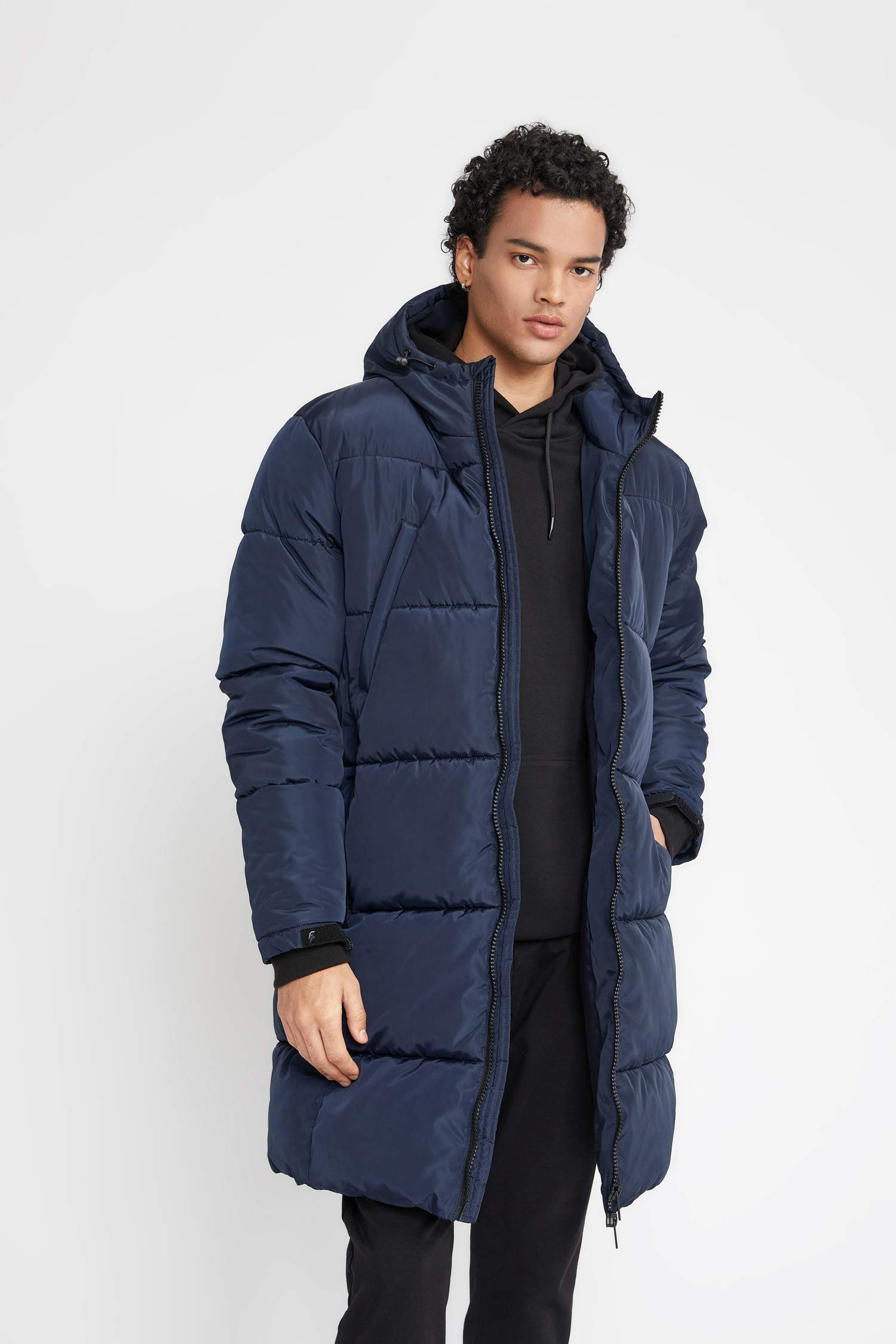 DeFactoFit Fleece Lined Long Puffer Jacket